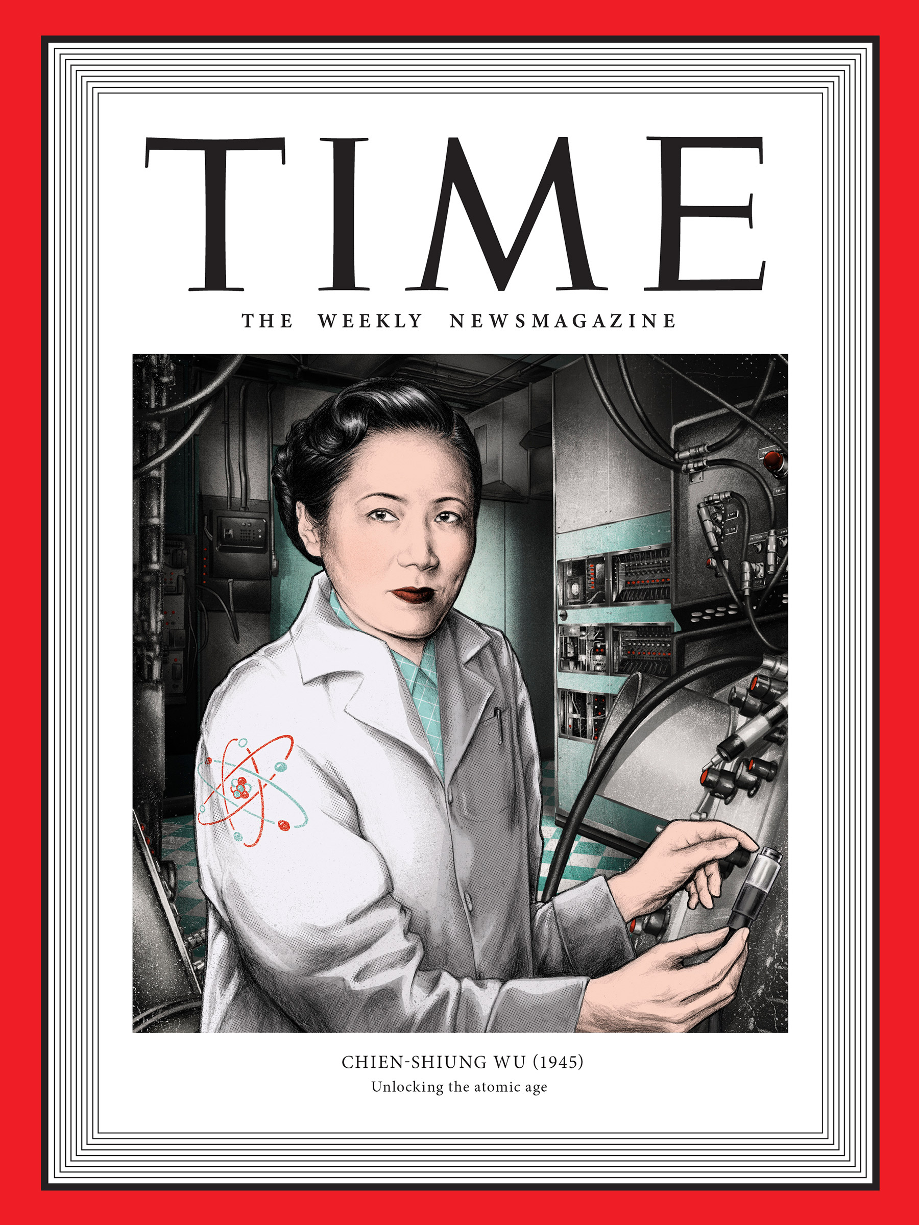 <a href="https://fineartamerica.com/featured/chien-shiung-wu-1945-time.html"><strong>Buy the cover art→</strong></a> (Illustration by Jennifer Dionisio for TIME; Bettmann/Getty)
