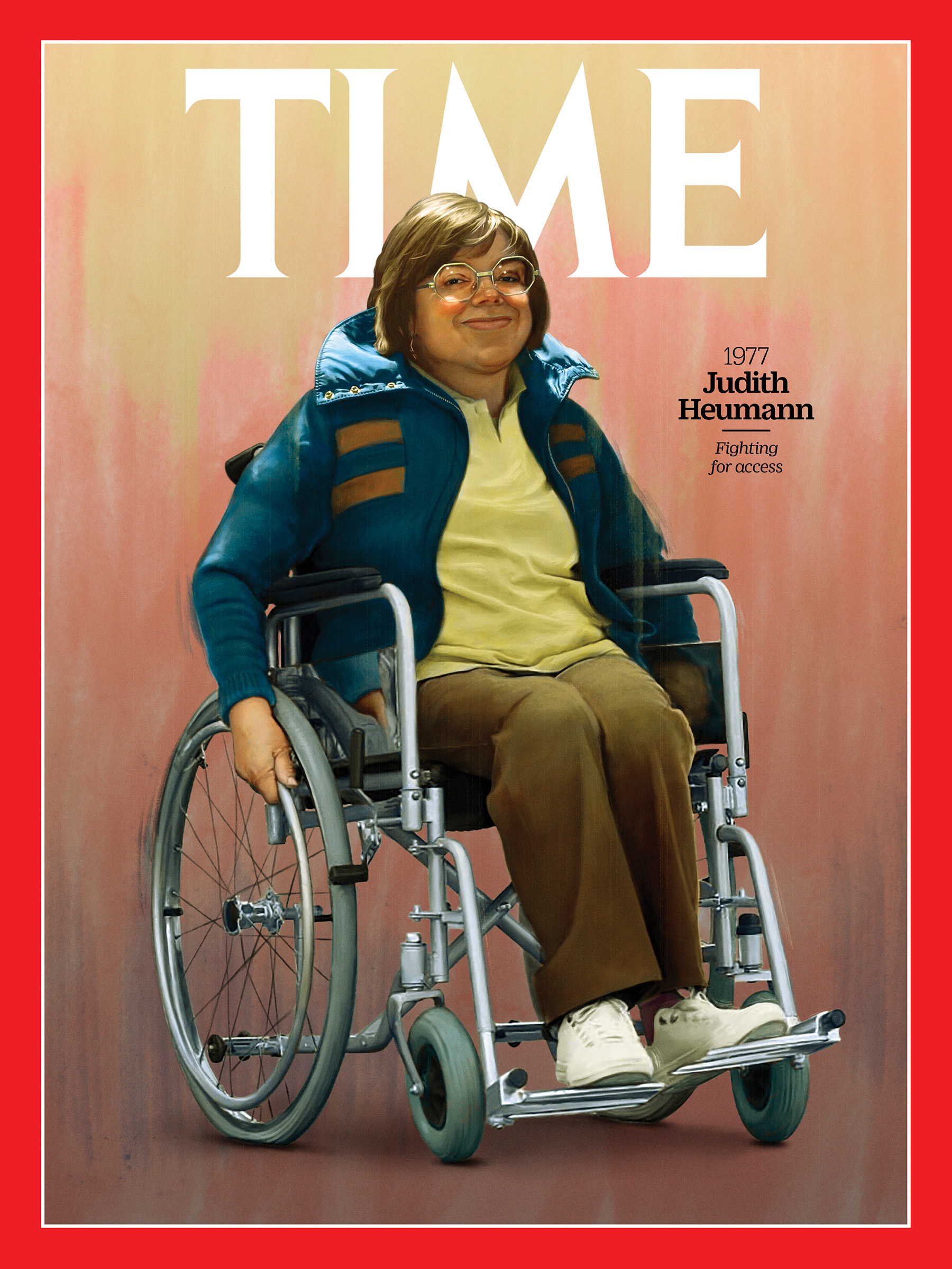 <a href="https://fineartamerica.com/featured/judith-heumann-1977-time.html"><strong>Buy the cover art→</strong></a> (Illustration by Jason Seiler for TIME; HolLynn D'Lil/Becoming Real in 24 Days)