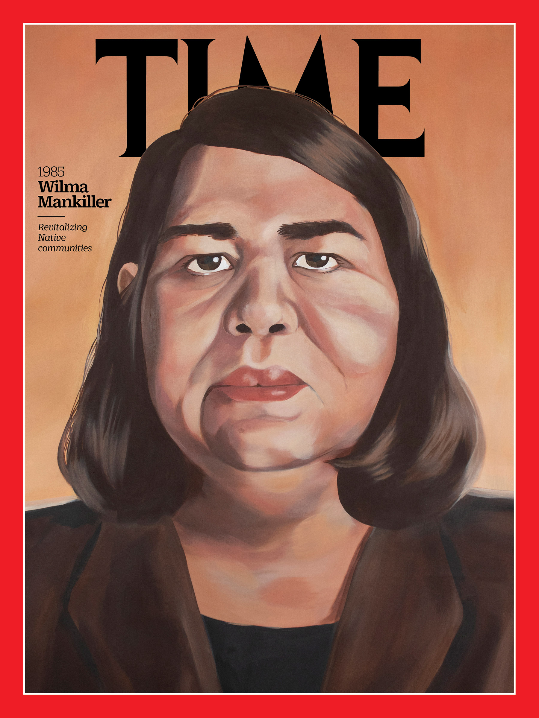 <a href="https://fineartamerica.com/featured/wilma-mankiller-1985-time.html"><strong>Buy the cover art→</strong></a> (Painting by Lauren Crazybull for TIME)