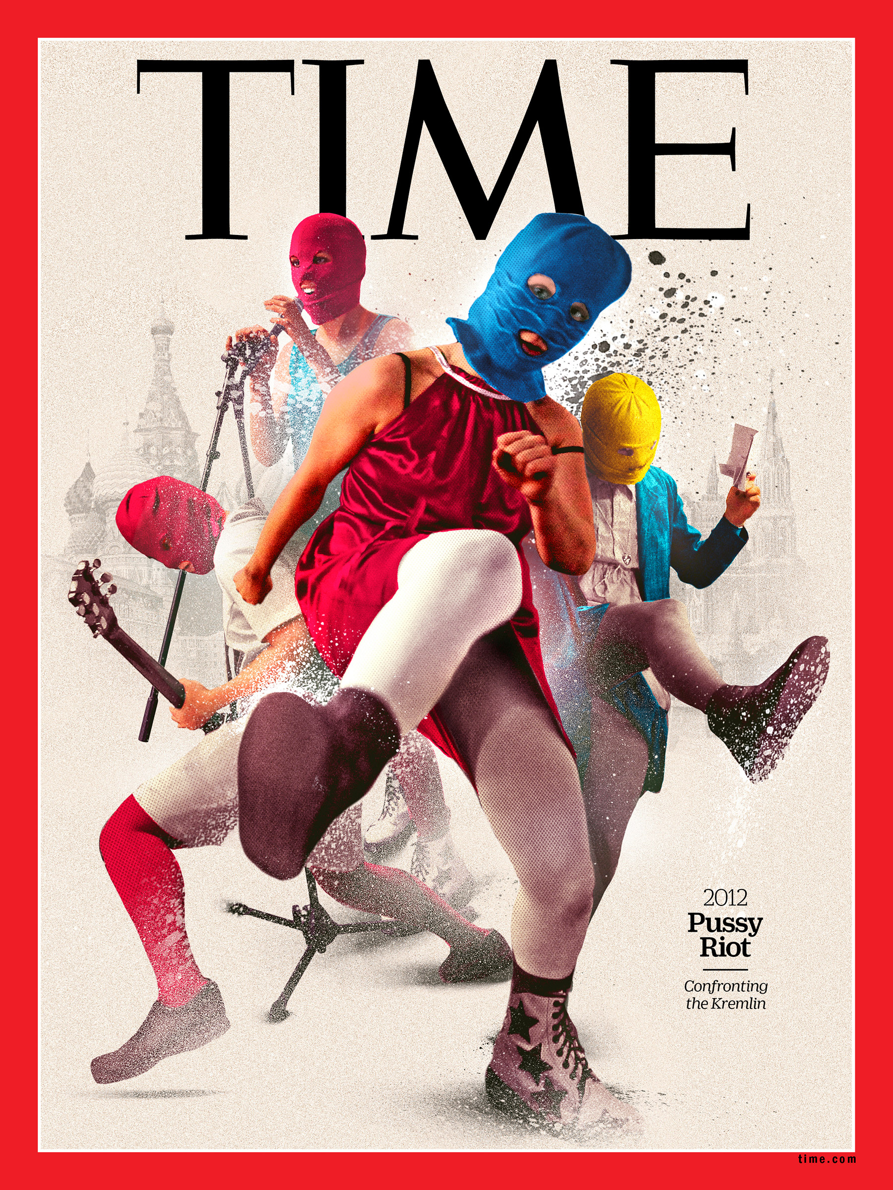 <a href="https://fineartamerica.com/featured/pussy-riot-2012-time.html"><strong>Buy the cover art→</strong></a> (Illustration by Neil Jamieson for TIME; Sergey Ponomarev—AP)