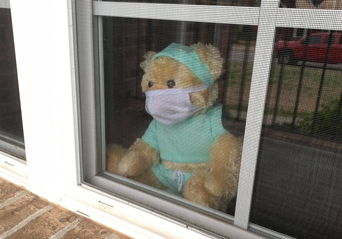 A teddy bear in the window of a home in Murfreesboro, Tenn. (Shanna Bonner Groom)