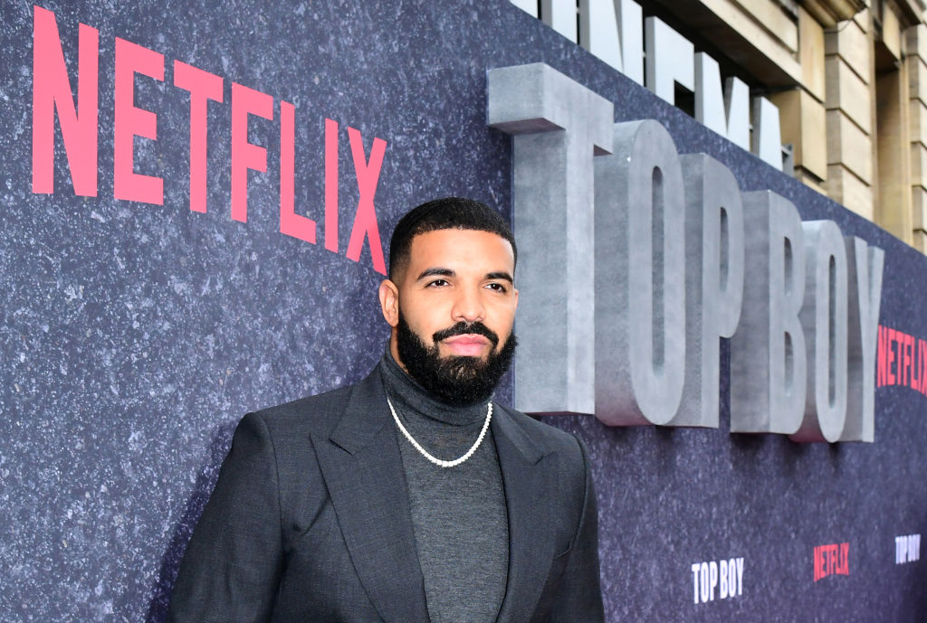 Drake attending the UK premiere of Top Boy at the Hackney Picturehouse in London. (Ian West—Getty Images)