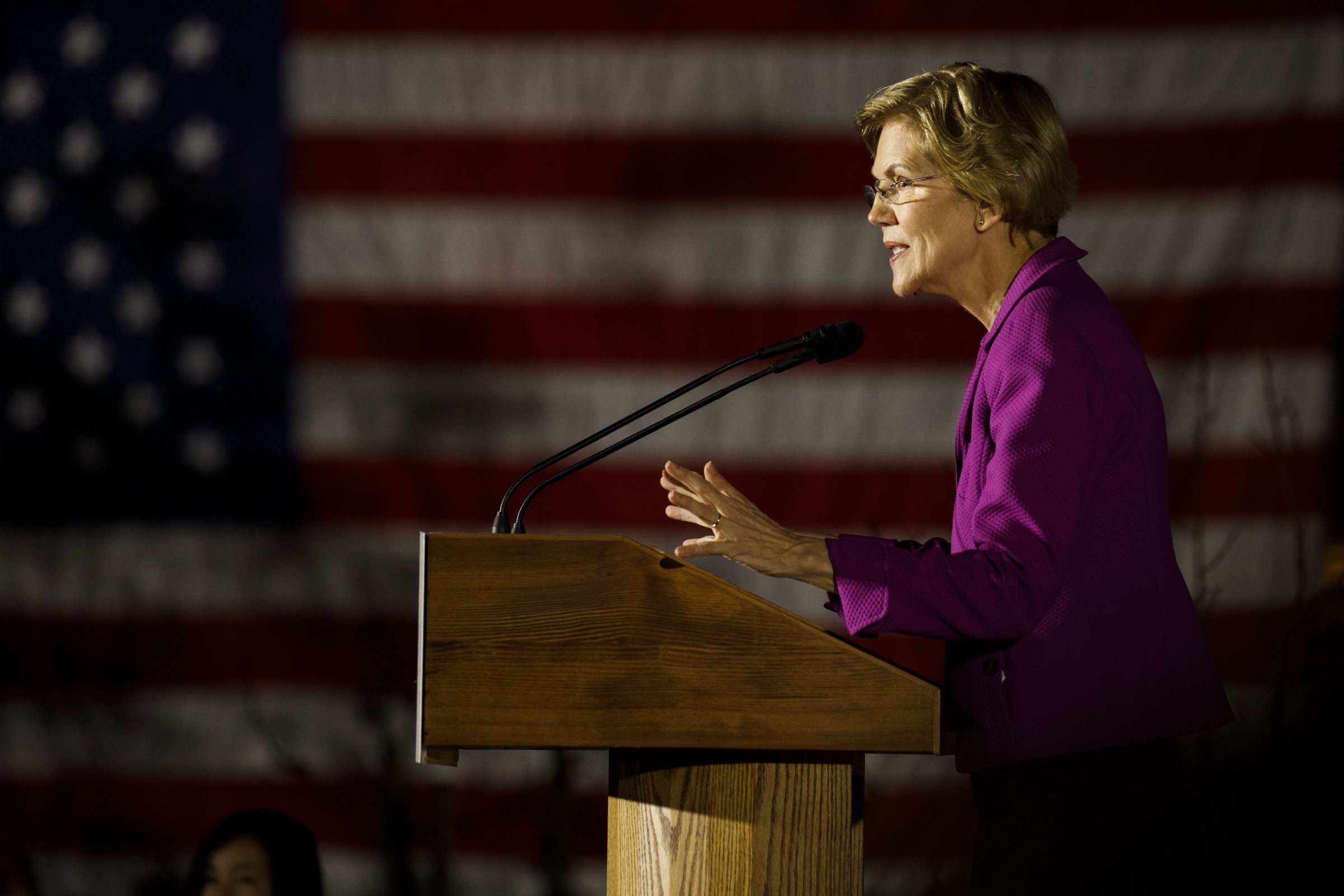 Sen. Elizabeth Warren during a campaign event at East Los Angeles Community College in Monterey Park, Calif., on March 2, 2020.