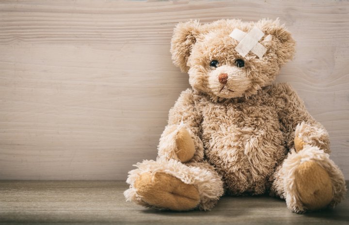 Teddy bear with bandage