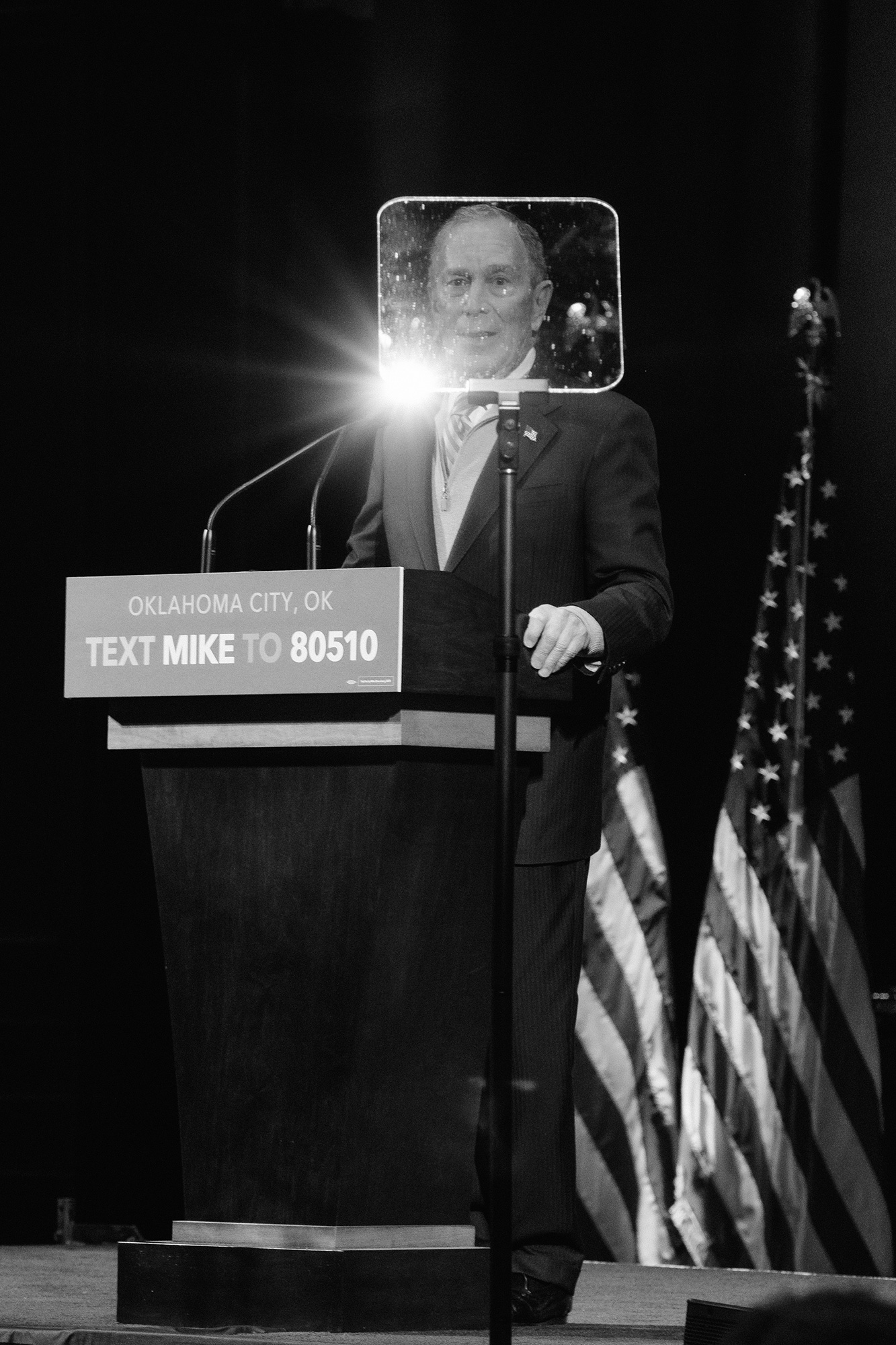 Bloomberg speaks at a rally in Oklahoma City on Feb. 27. (Christopher Lee for TIME)