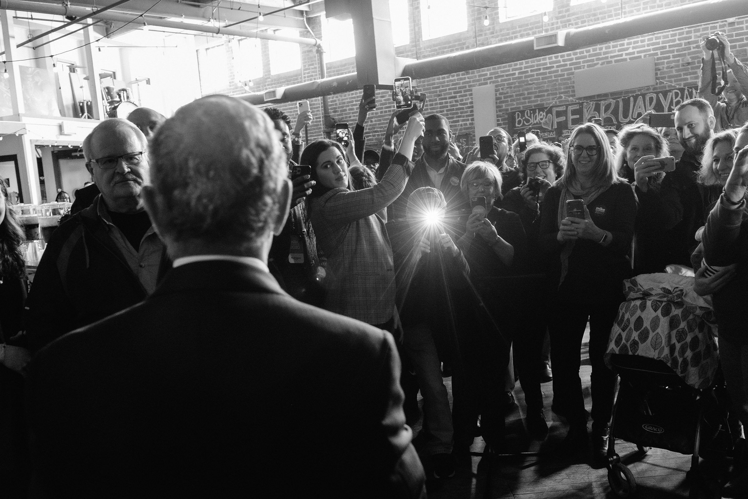 Memphis, Tennessee - February 28, 2020: Former New York City Mayor and 2020 presidential candidate Mike Bloomberg is seen speaking at a political rally in Memphis, Tennessee ahead of Super Tuesday primary voting in key states around the country on February 28, 2020. Photo: Christopher Lee for TIME