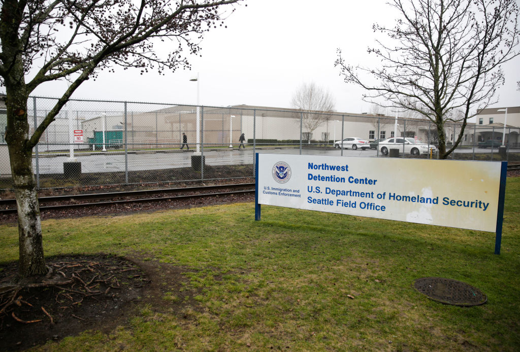 The U.S. Department of Homeland Security Northwest Detention Center is pictured in Tacoma, Washington on February 26, 2017. (Jason Redmond/AFP via Getty Images)