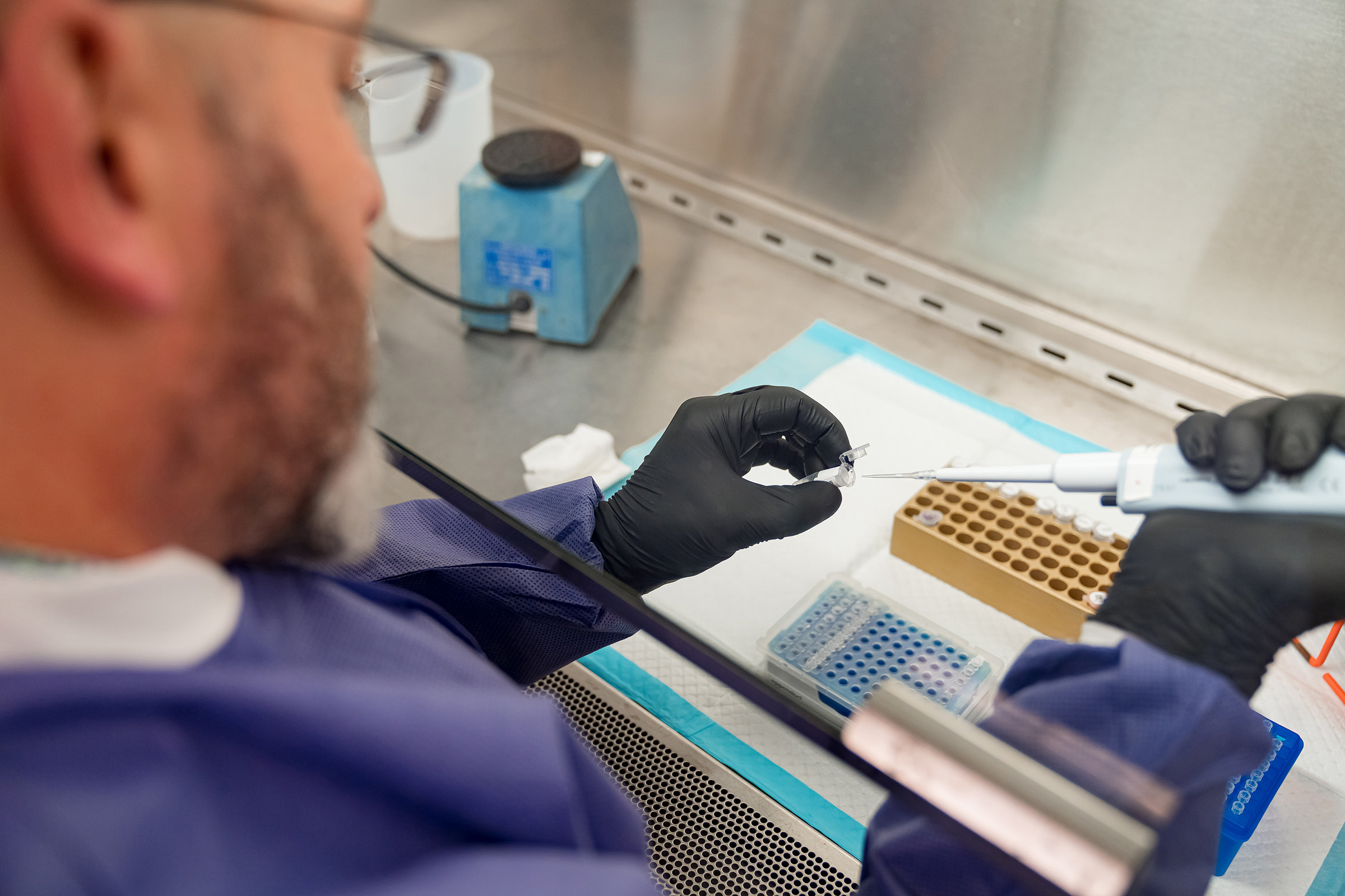 Samples of coronavirus being prepared for testing in the New York health department's virology lab. (New York State Department of Health via The New York Times)