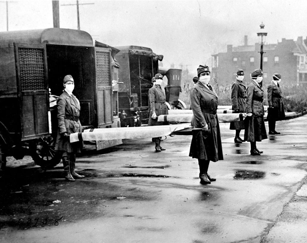 Red Cross Motor Corps With Stretchers