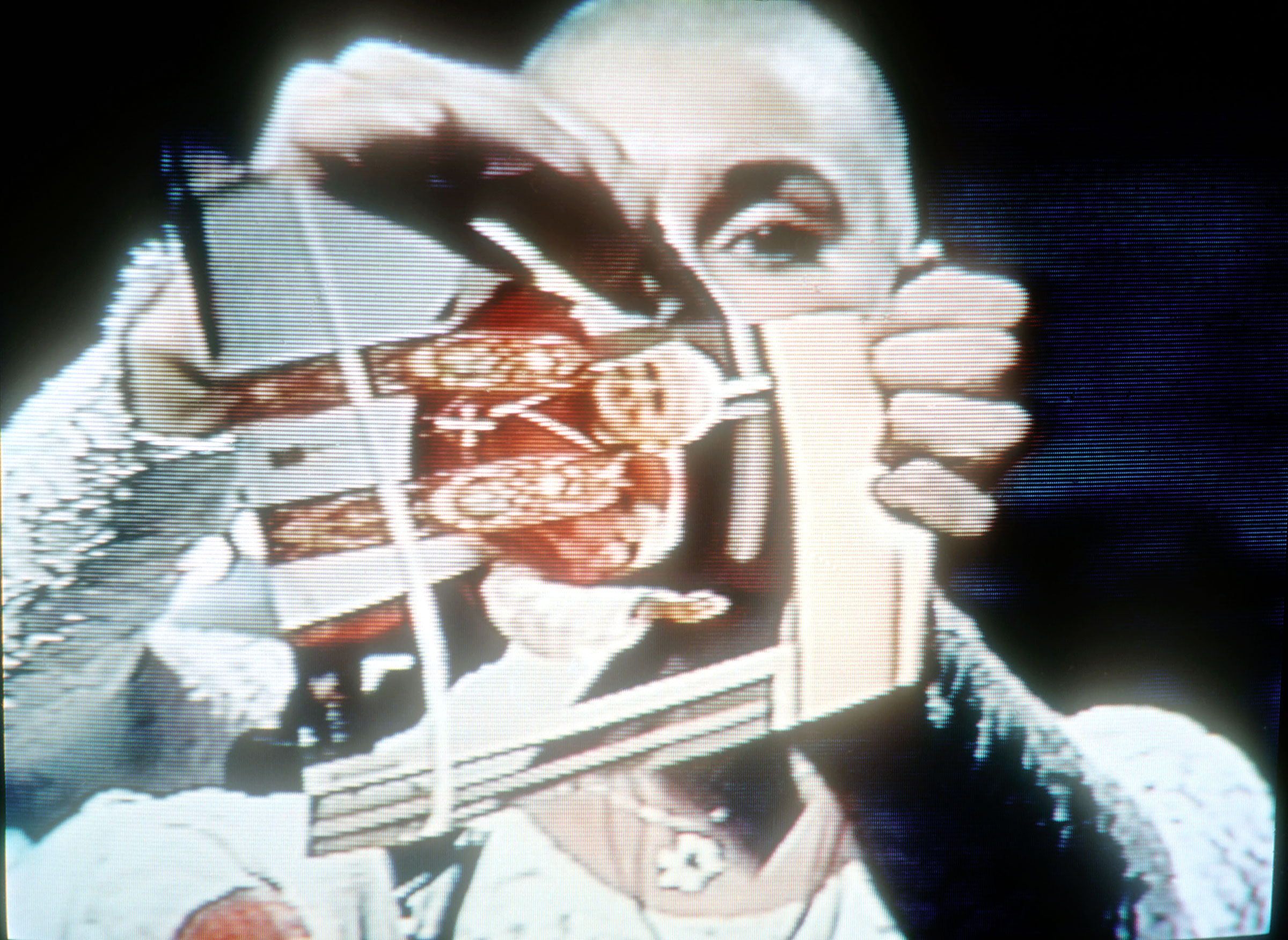 Singer Sinead O'Connor rips up a picture of Pope John Paul II October 3, 1992 on the TV show "Saturday Night Live". (Yvonne Hemsey—Getty Images)
