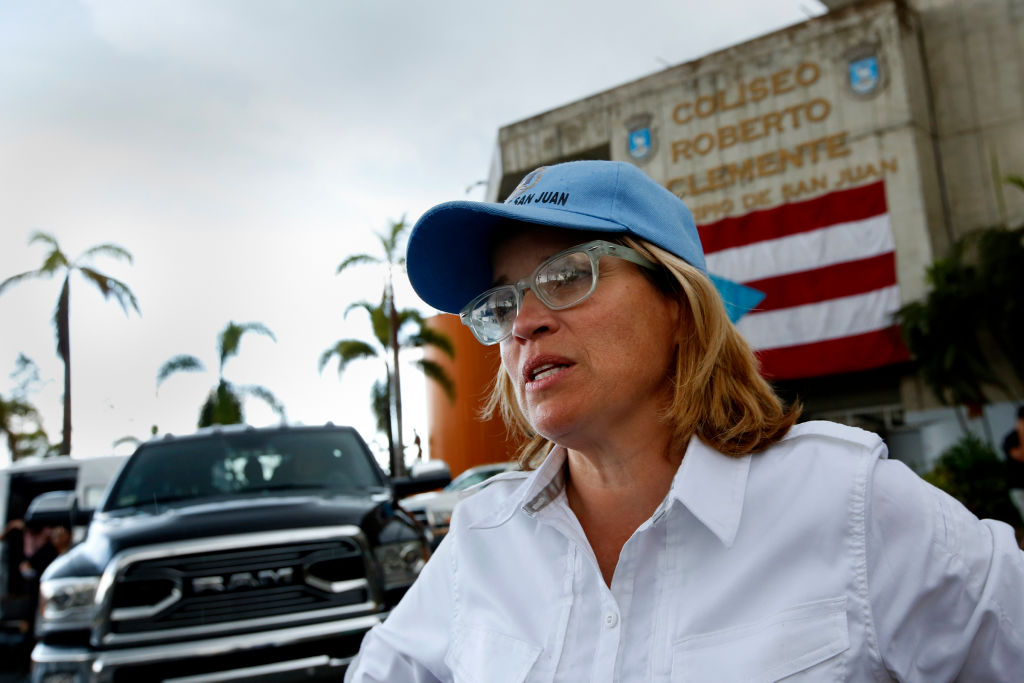 San Juan mayor Carmen Yulin Cruz after Hurricane Maria in 2017. (Los Angeles Times via Getty Imag&mdash;2017 Los Angeles Times)