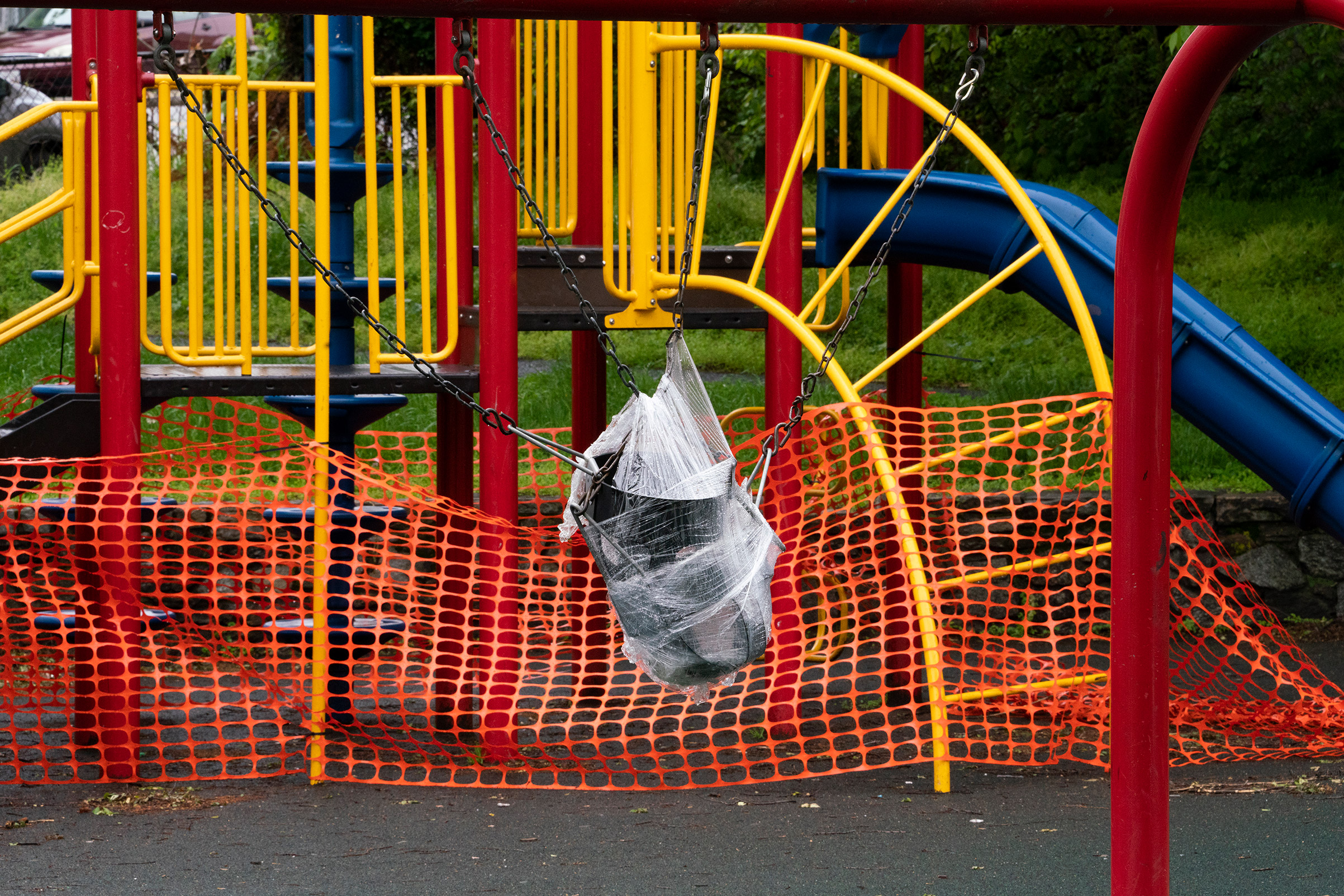 A closed playground during the stay-at-home order due to the Coronavirus in Baltimore, Md., on April 24. (Peter van Agtmael—Magnum Photos for TIME)