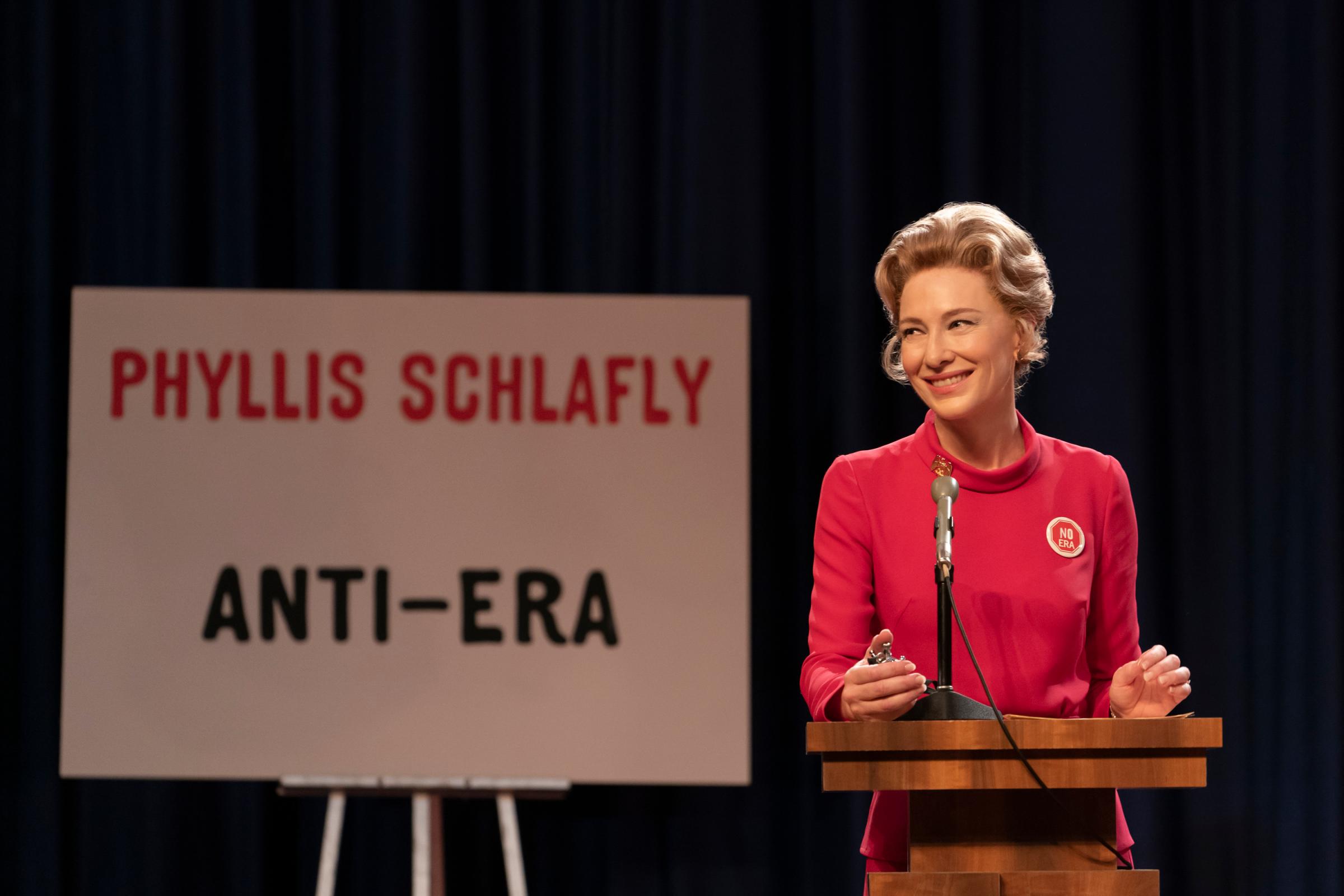 MRS. AMERICA -- "Betty" --Episode 4 (Airs April 22) Pictured:   Cate Blanchett as Phyllis Schlafly. CR: Sabrina Lantos/FX