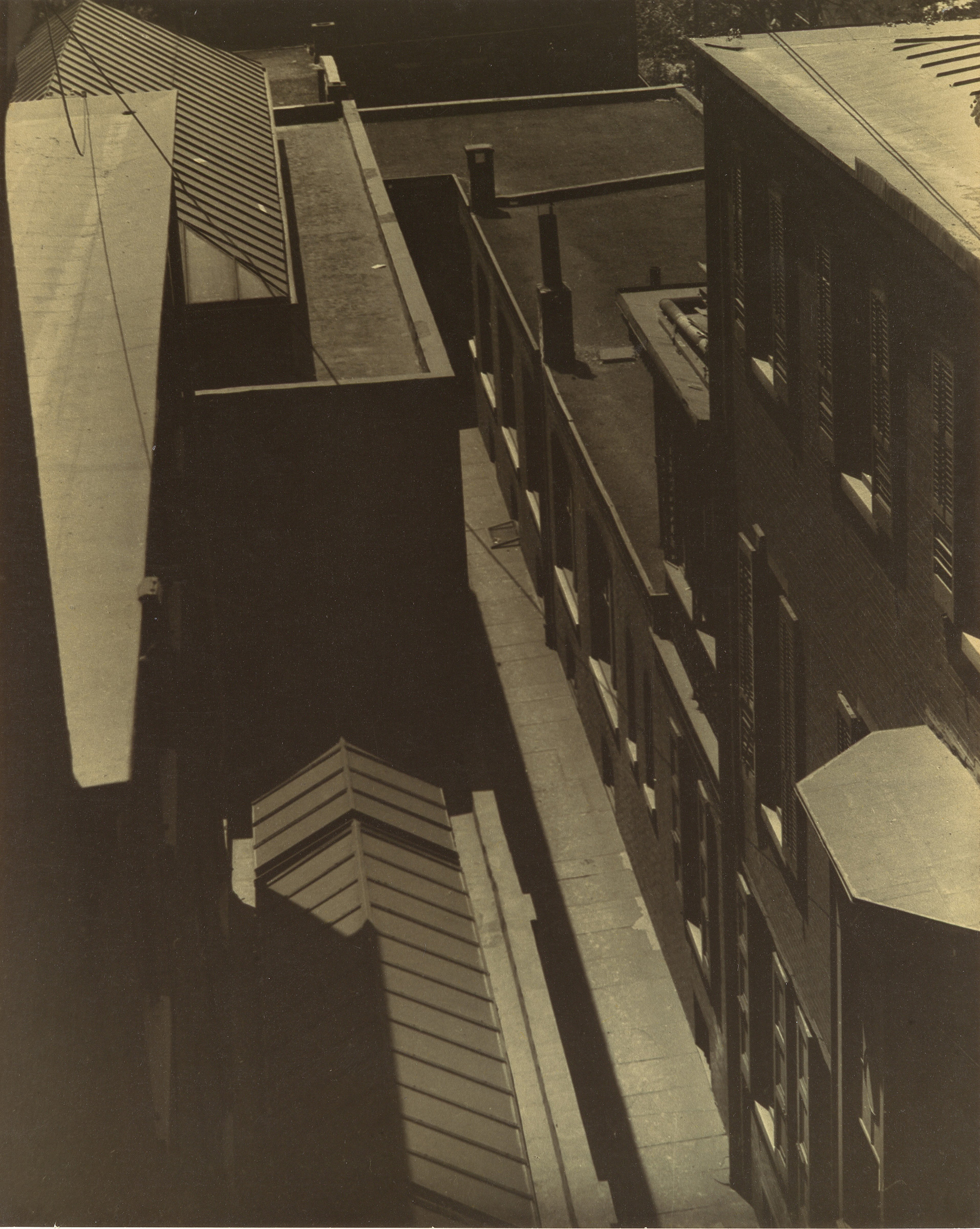 Morton Schamberg's "[View of Rooftops]," 1917 (John C. Waddell/Ford Motor Company Collection/The Metropolitan Museum of Art)
