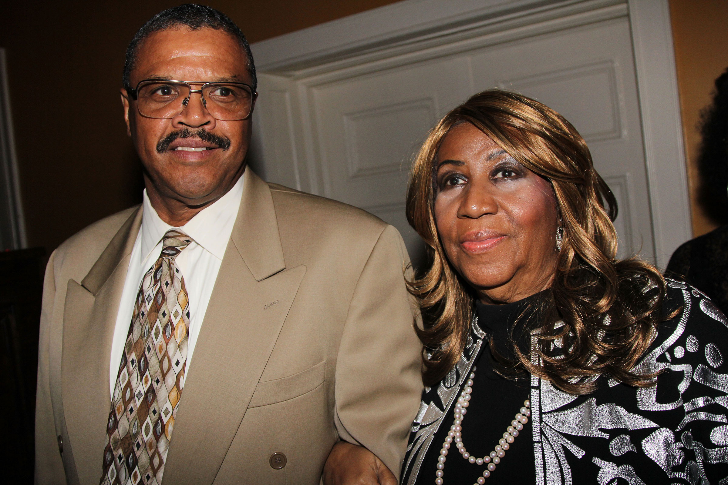 Willie Wilkerson and Aretha Franklin in New York City in September 2012.