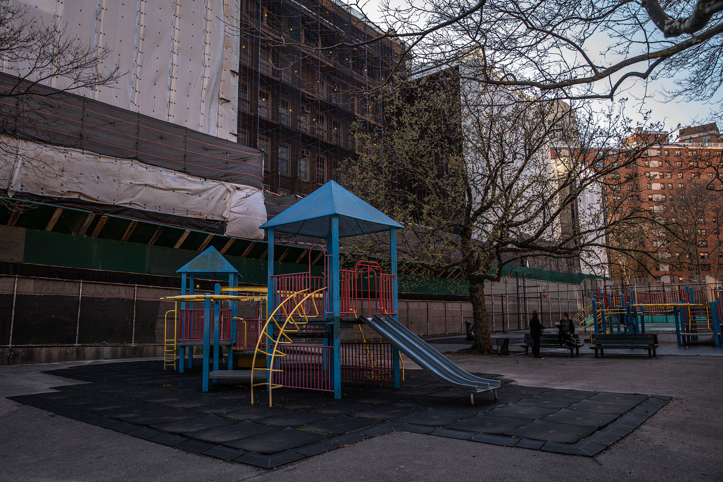 The Harlem Renaissance Training Center's playground remains empty in New York on March 24, 2019. (Juan Arredondo—The New York Times/Redux)