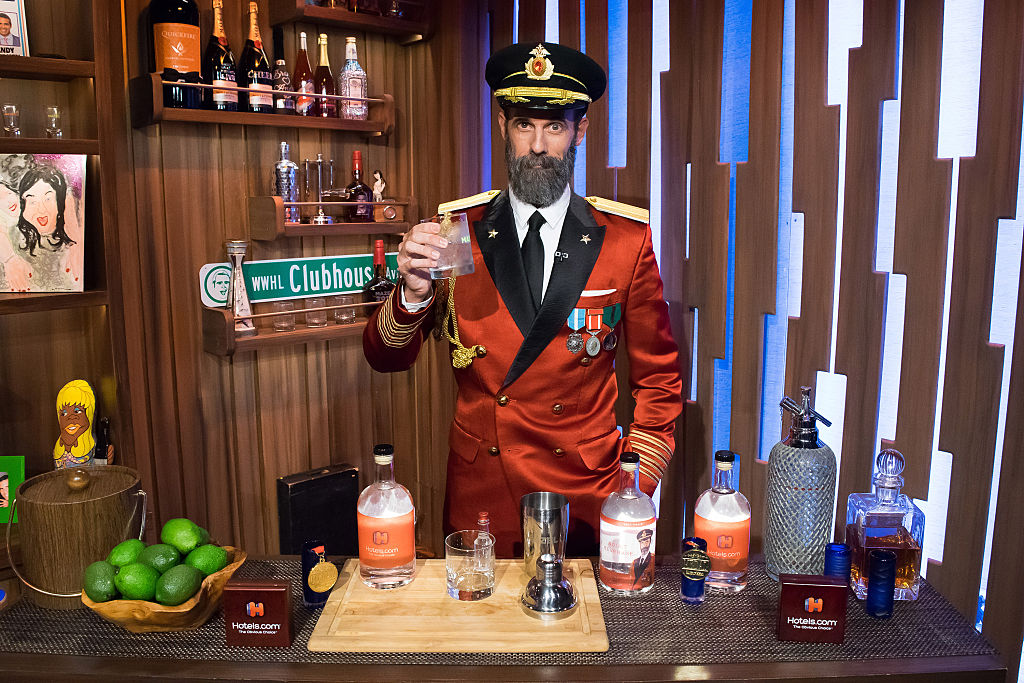 Hotels.com mascot 'Captain Obvious' appears on Bravo's 'Watch What Happens Live.' (NBCU Photo Bank/NBCUniversal via&mdash;2016 Bravo Media LLC)