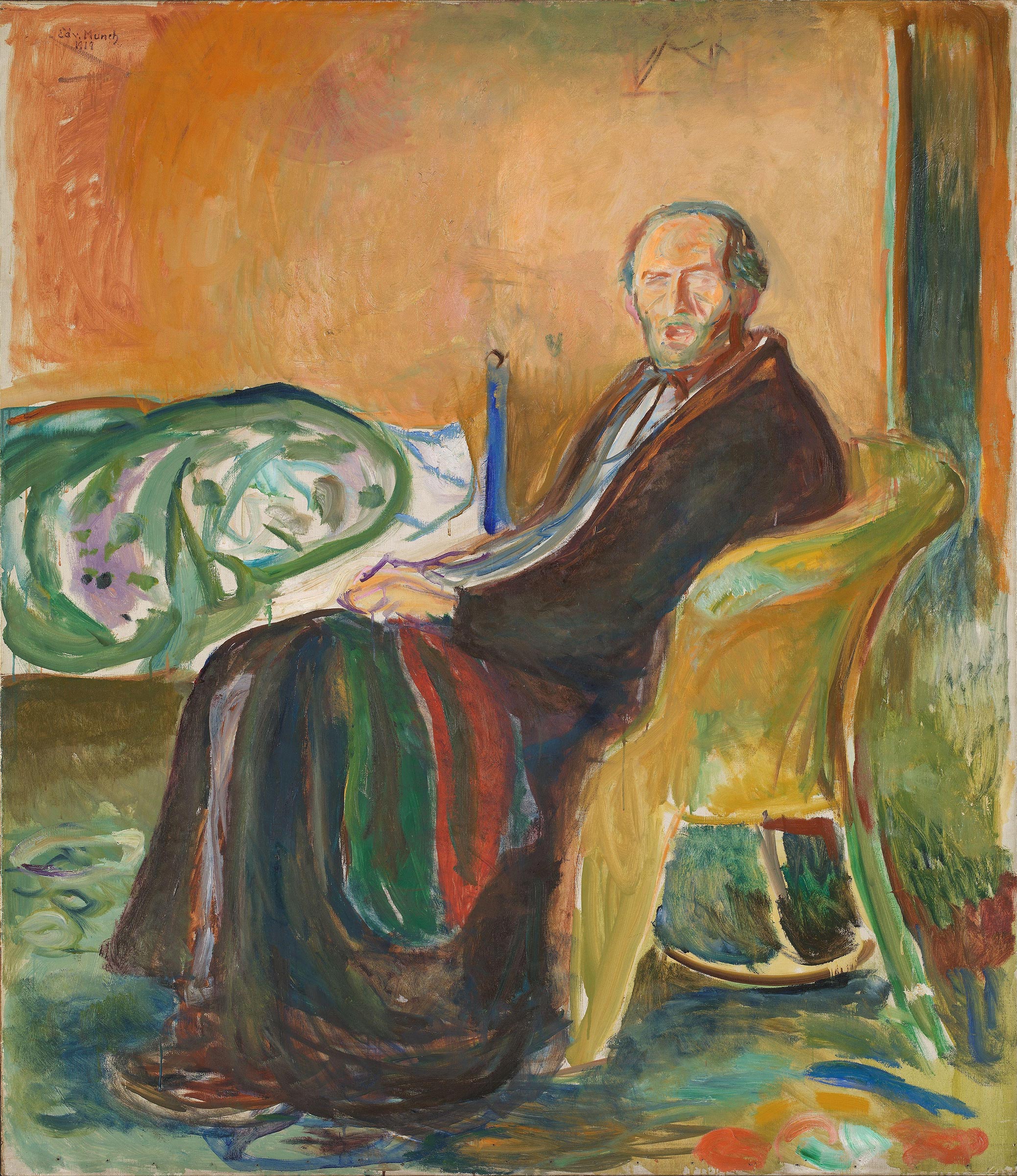 Edvard Munch's "Self-Portrait with the Spanish Flu," 1919 (Nasjonalmuseet)