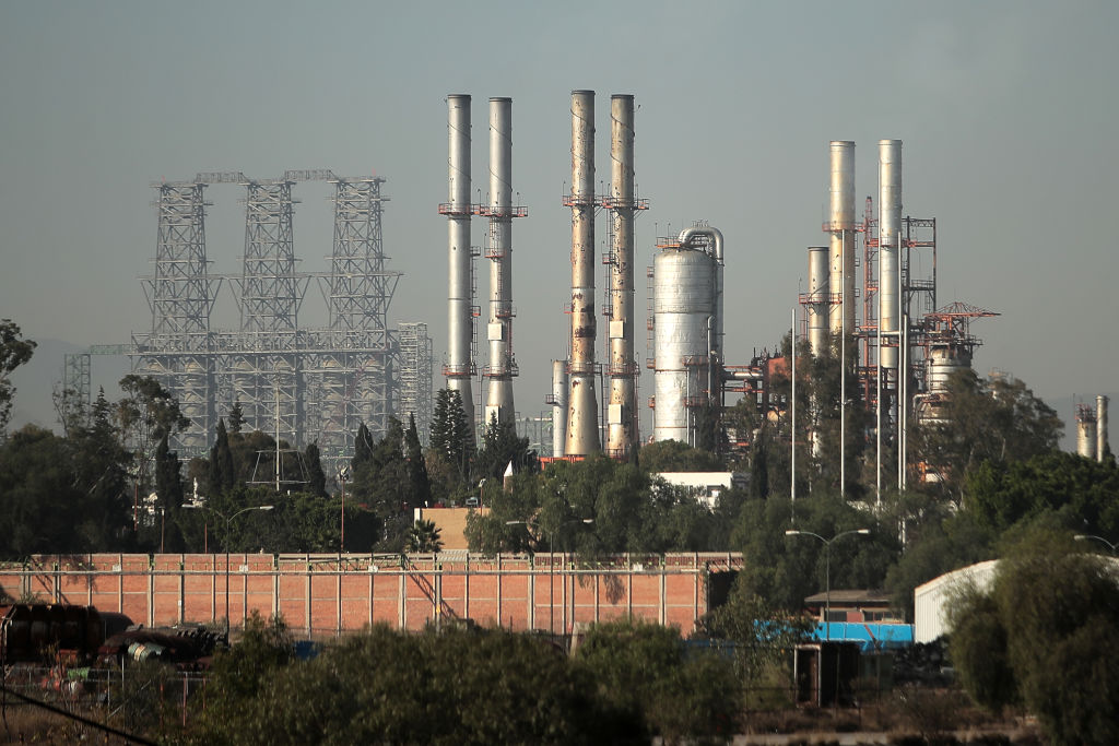 General view of the Tula refinery as part of the fuel crisis after an explosion in a pipeline belonging to Mexican Public Oil Company Pemex on January 22, 2019 in Tula, Mexico. (Hector Vivas–Getty Images)