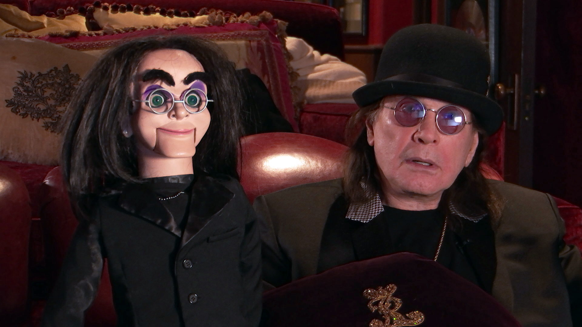 Ozzy Osbourne (right) on 'Celebrity Watch Party' (FOX)