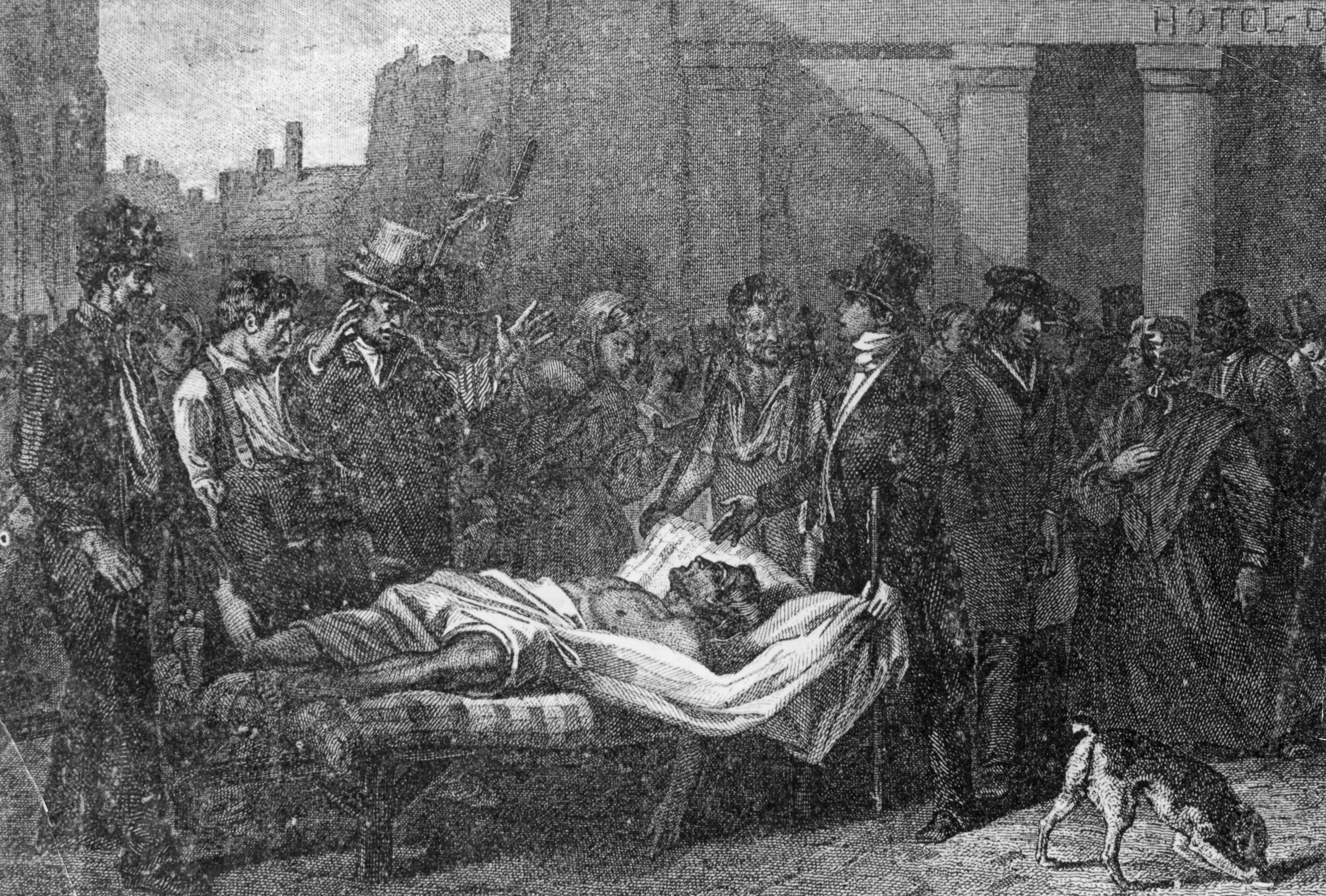 A victim of the cholera epidemic in Paris, 1832. (Getty Images)