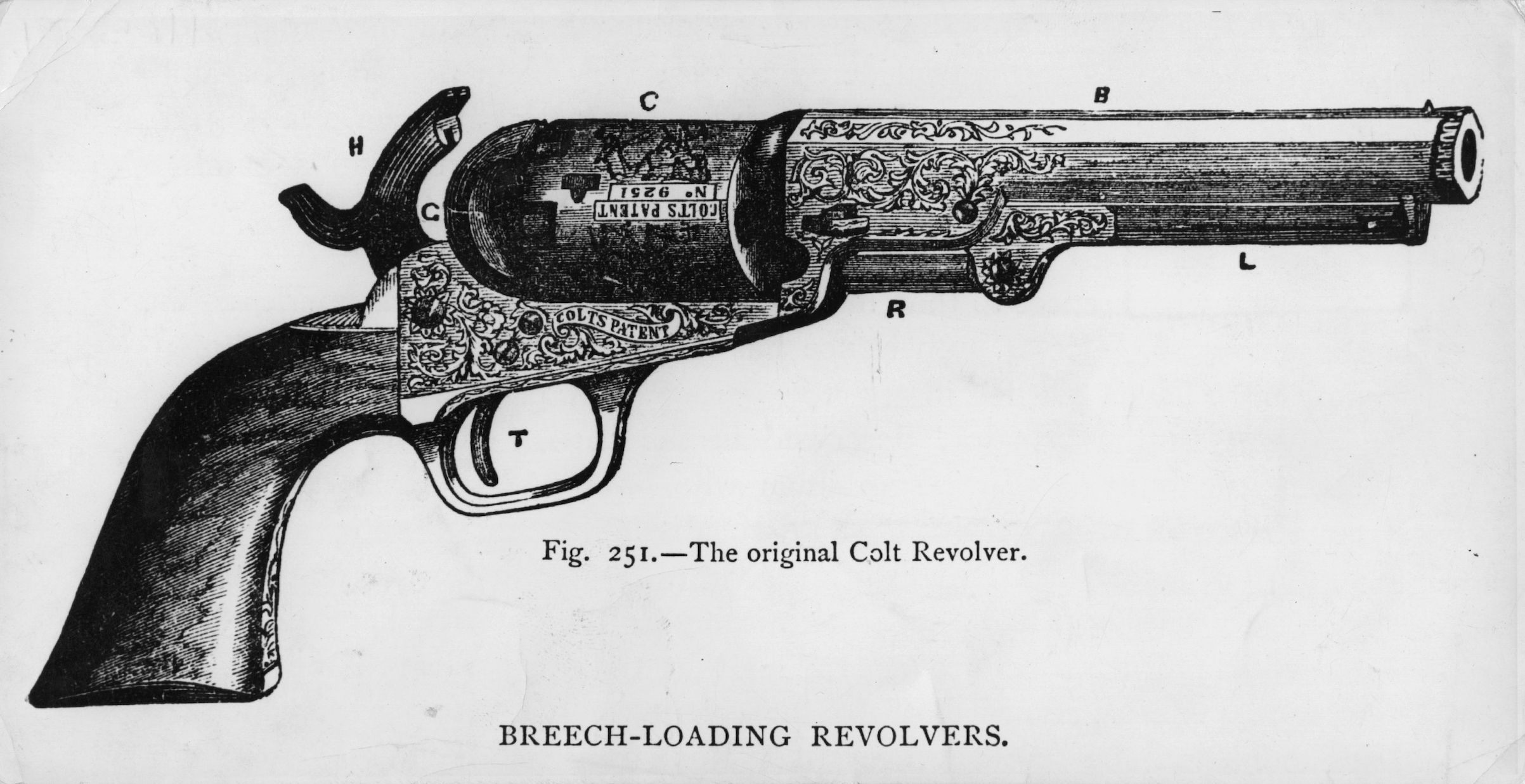 circa 1835:  The original Colt revolver, as patented by Colonel Samuel Colt. (Getty Images)