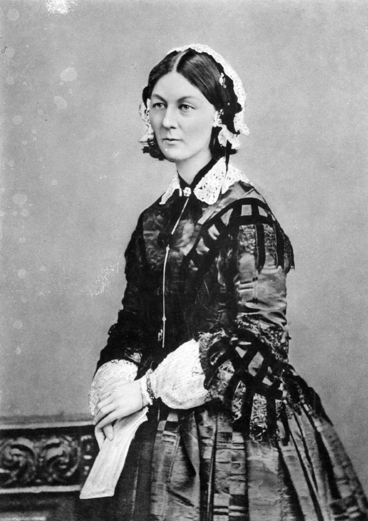 English nursing pioneer, healthcare reformer and Crimean War heroine Florence Nightingale (1820 - 1910).