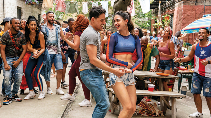 Anthony Ramos and Melissa Barrera in <i>In the Heights</i> (Macall Polay— Warner Bros. Entertainment Inc.)