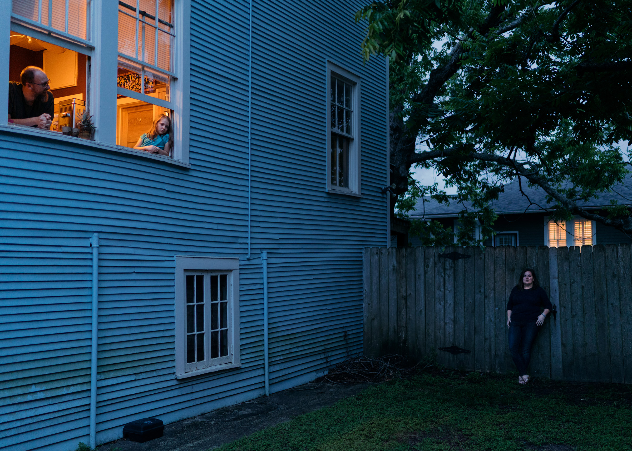 Caitrin Gladow at home with her family during the Covid-19 outbreak in New Orleans, La. on April 28, 2020. (Annie Flanagan for TIME)