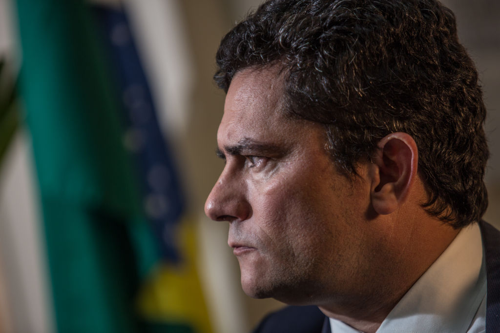 Brazilian Justice Minister Sergio Moro on March 31, 2020 in Brasilia, Brazil. (Andre Coelho/Getty Images)