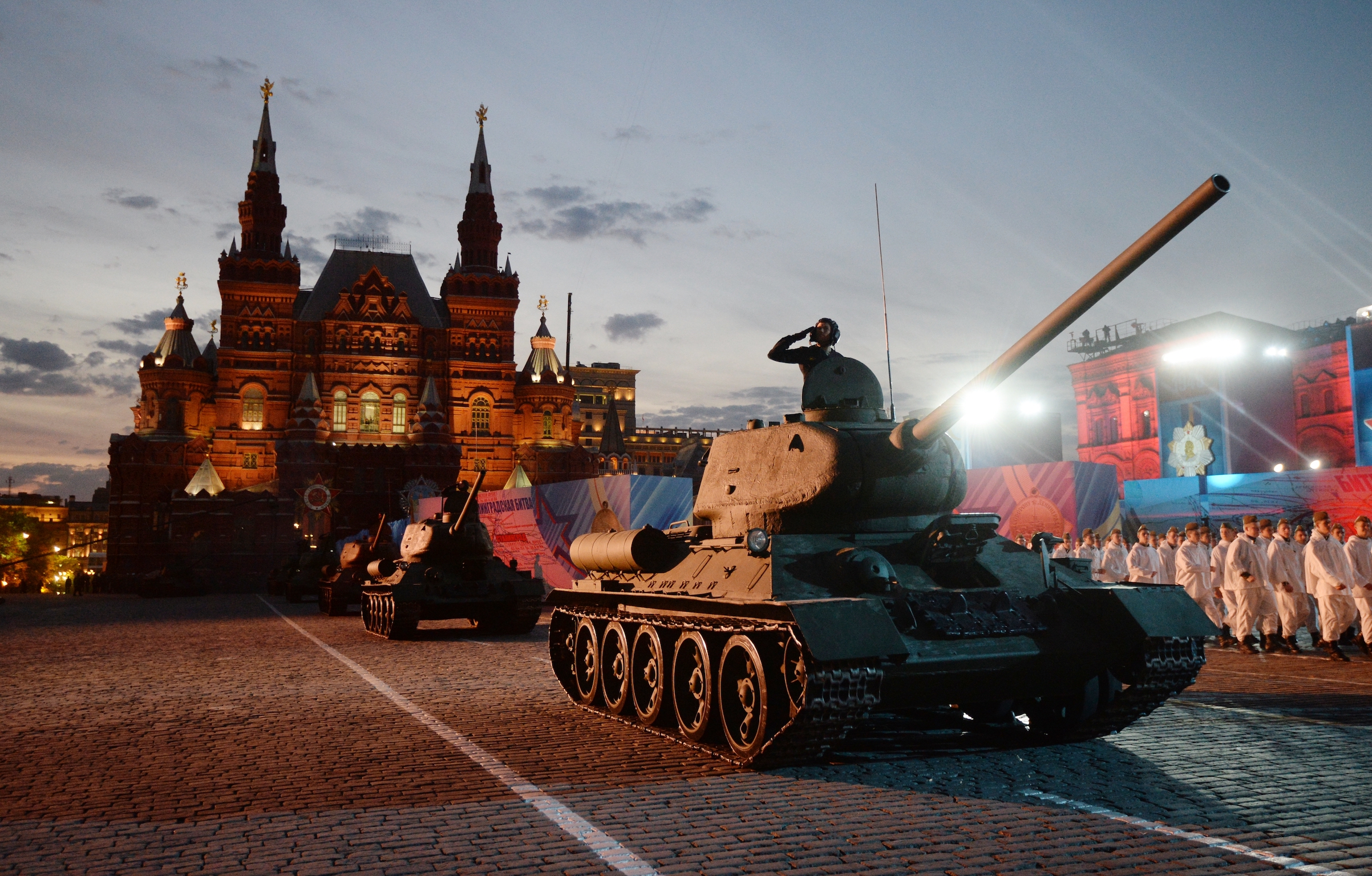 A gala concert was held in Red Square to mark the 70th anniversary victory, May 9, 2015 in Moscow. (Handout/Host photo agency / RIA Novosti / Getty Images)