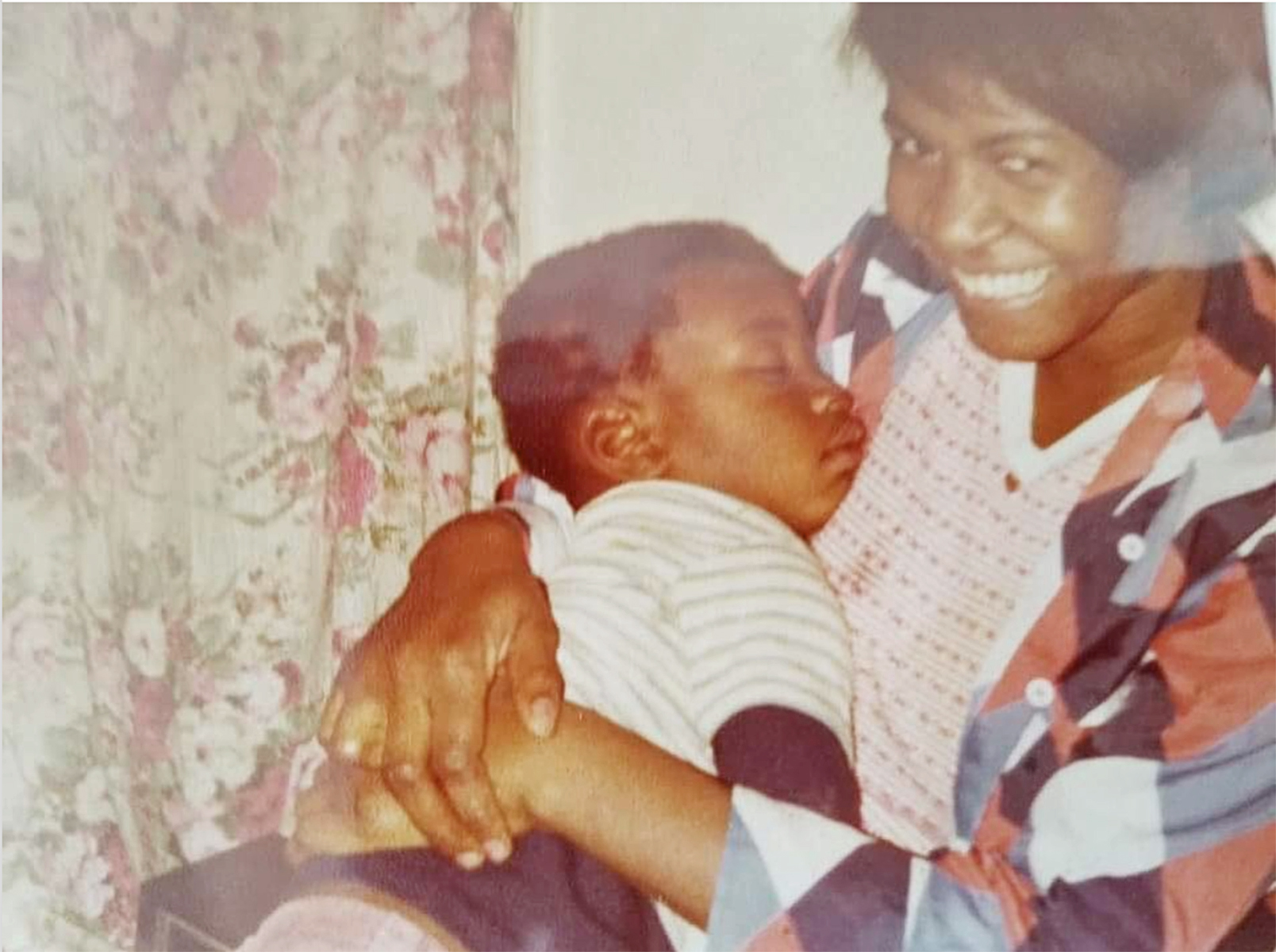 A young George Floyd with his mother Larcenia Floyd