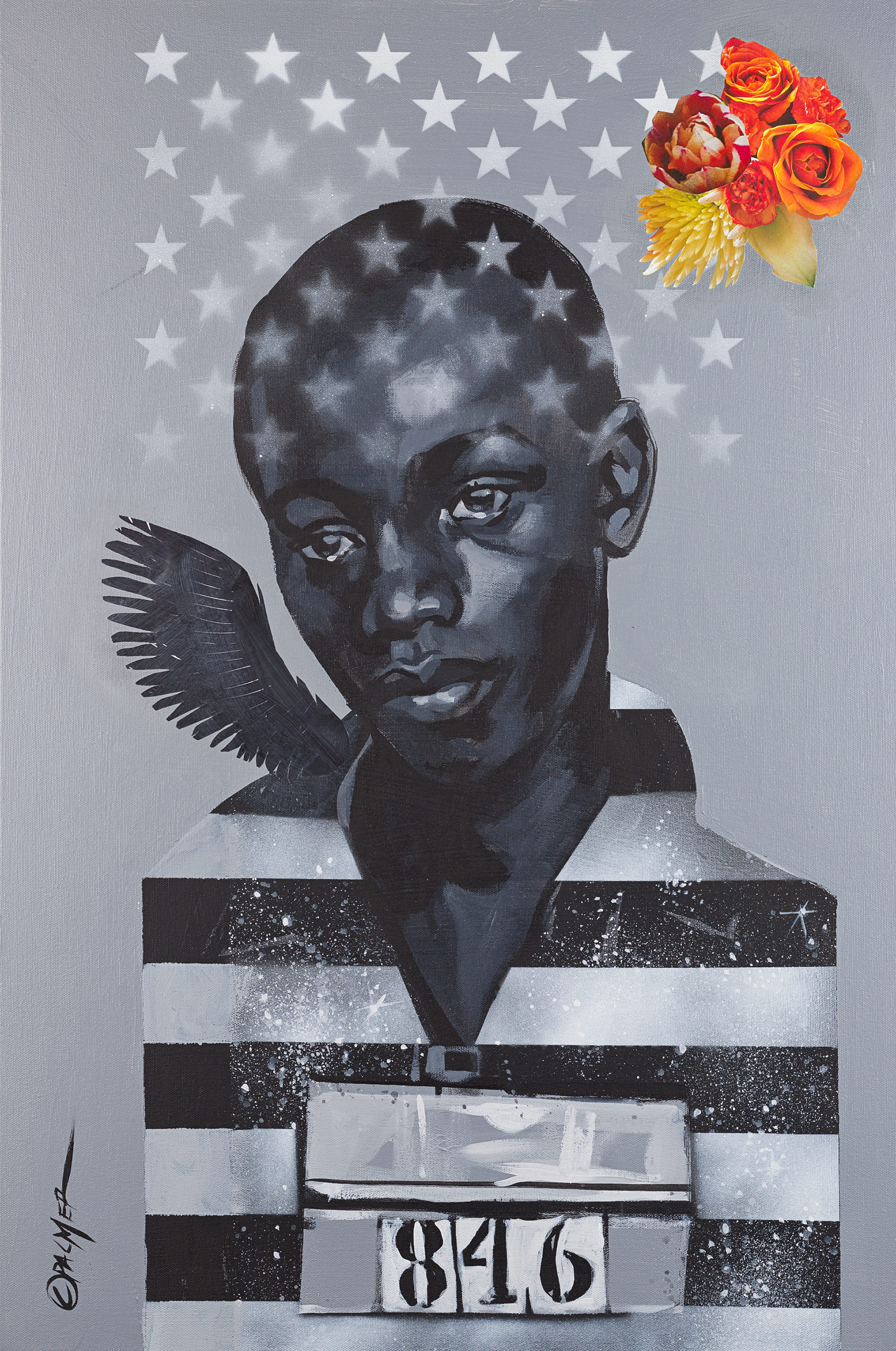 "Remember George Stinney," acrylic on canvas (Painting by Charly Palmer (photograph by Travis Grissom))