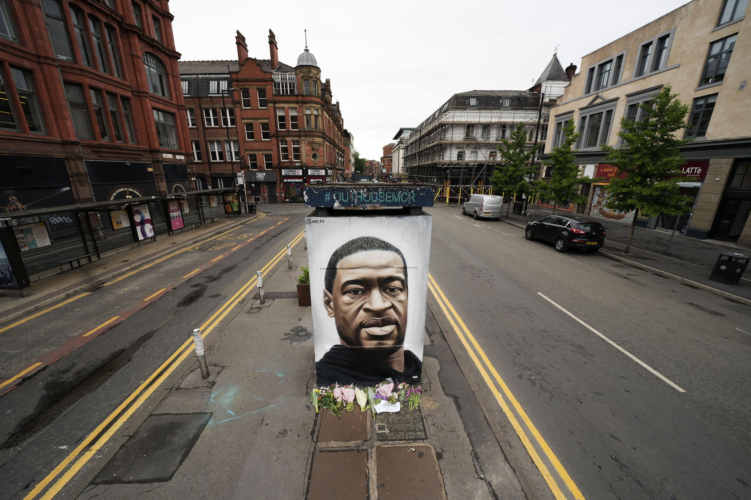 A mural of George Floyd in central Manchester, Britain on June 4, 2020. (Chine Nouvelle—SIPA/Shutterstock)