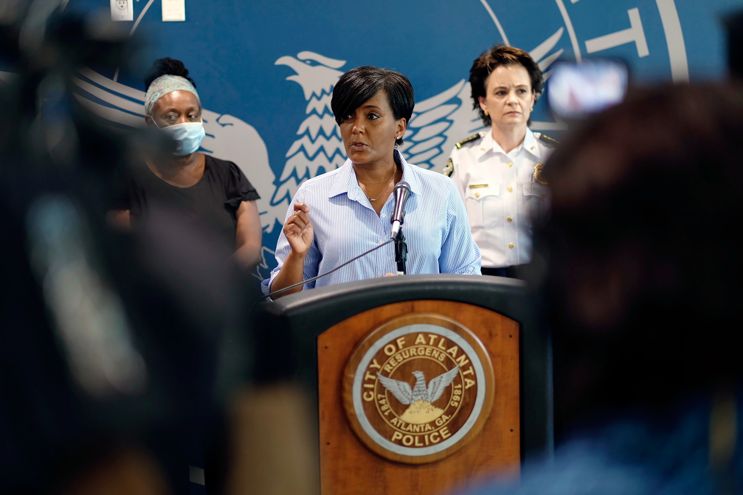 Atlanta Mayor Keisha Lance Bottoms at a press conference on May 30 in Atlanta (Ben Gray—The Atlanta Journal-Constitution/AP)