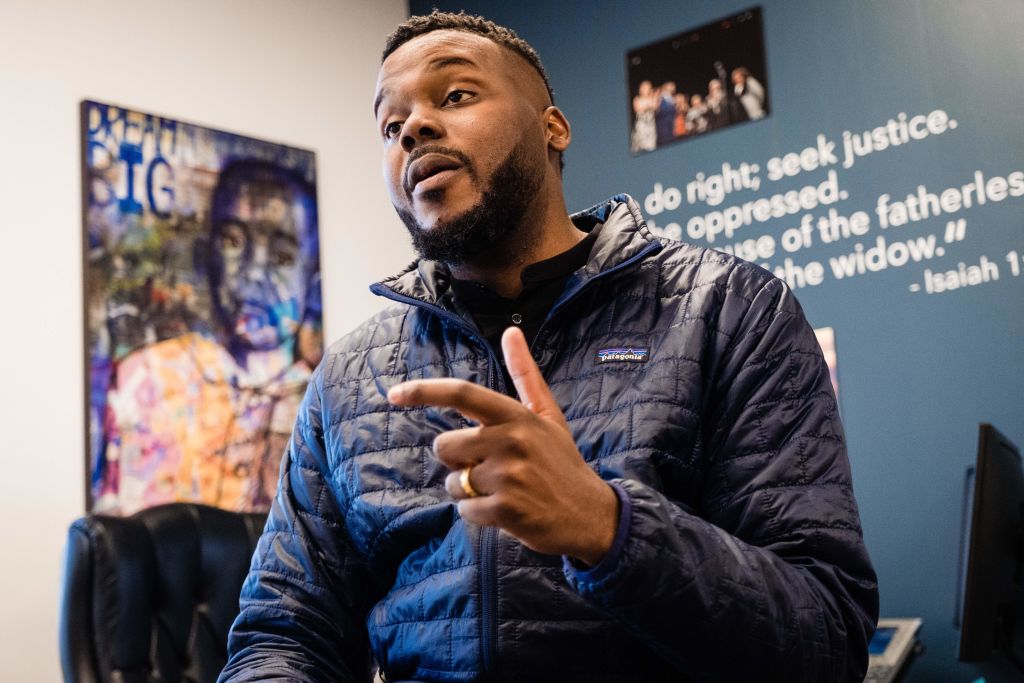 Michael Tubbs, Mayor of Stockton, is seen at his office in Stockton, California on February 7, 2020. (Nick Otto—AFP/Getty Images)