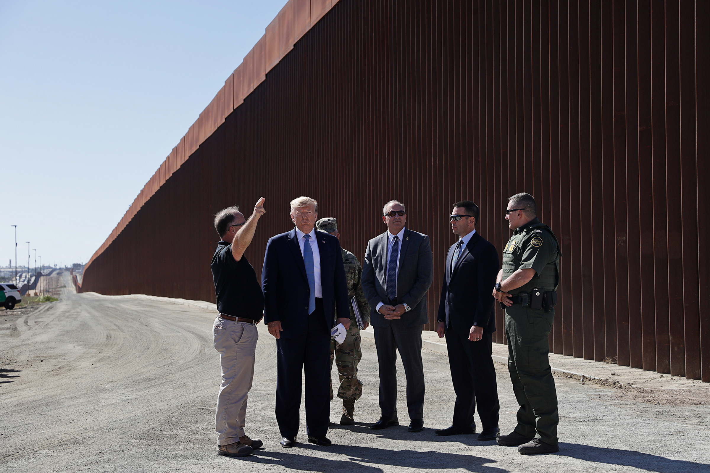 Trump tours a section of the border wall in Otay Mesa, Calif., on Sept. 18, 2019