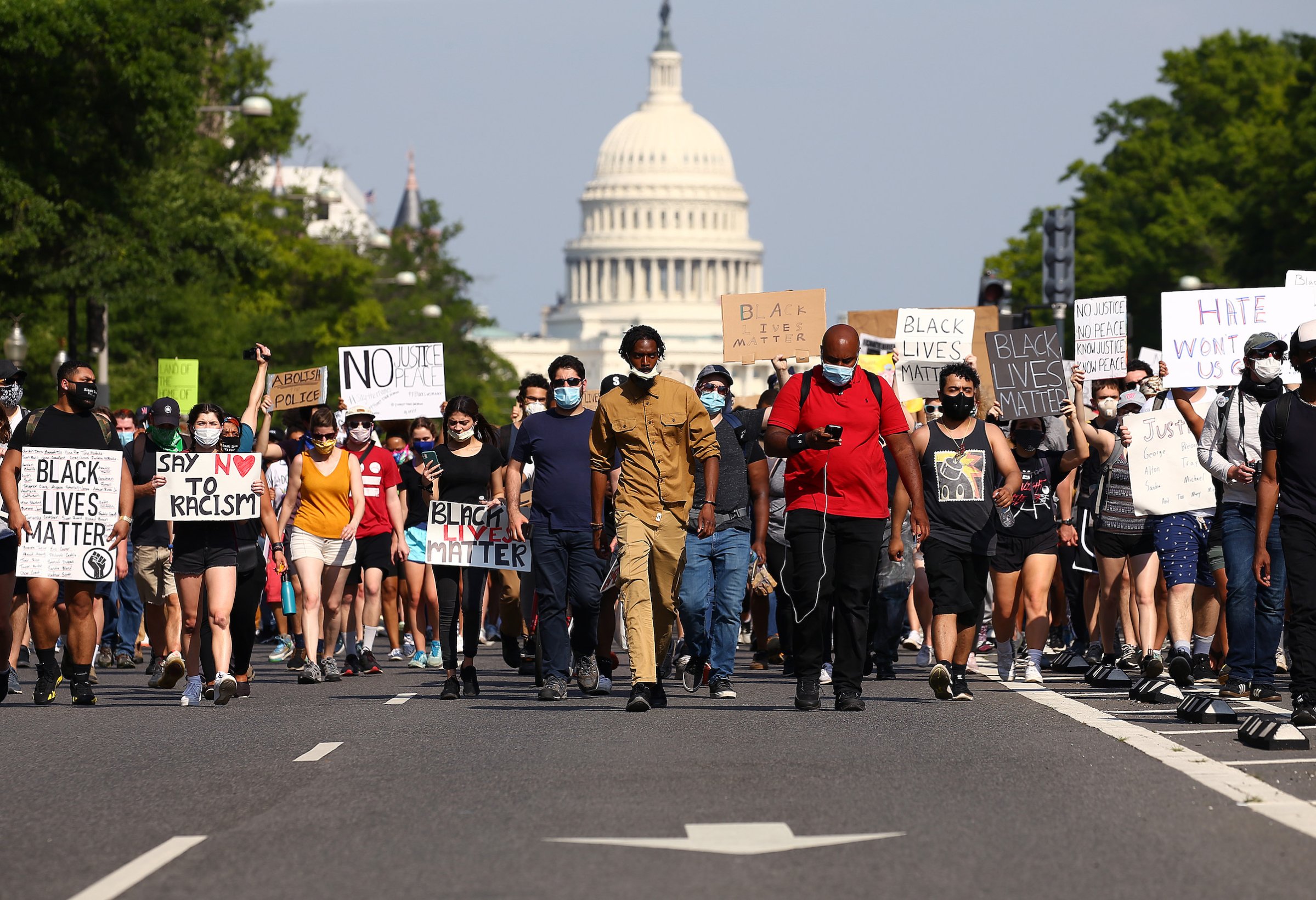 Protesters Demonstrate In D.C. Against Death Of George Floyd By Police Officer In Minneapolis