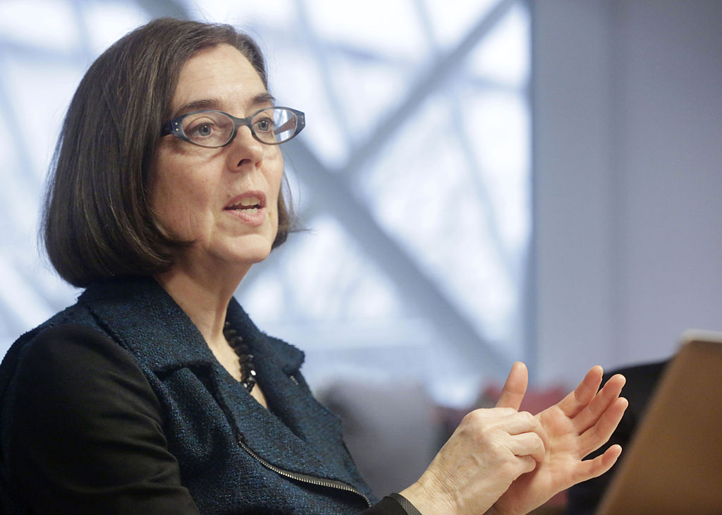 Kate Brown, governor of Oregon, speaks during an interview in Portland, Oregon, U.S. on Jan. 20, 2016. (Meg Roussos—Bloomberg via Getty Images)