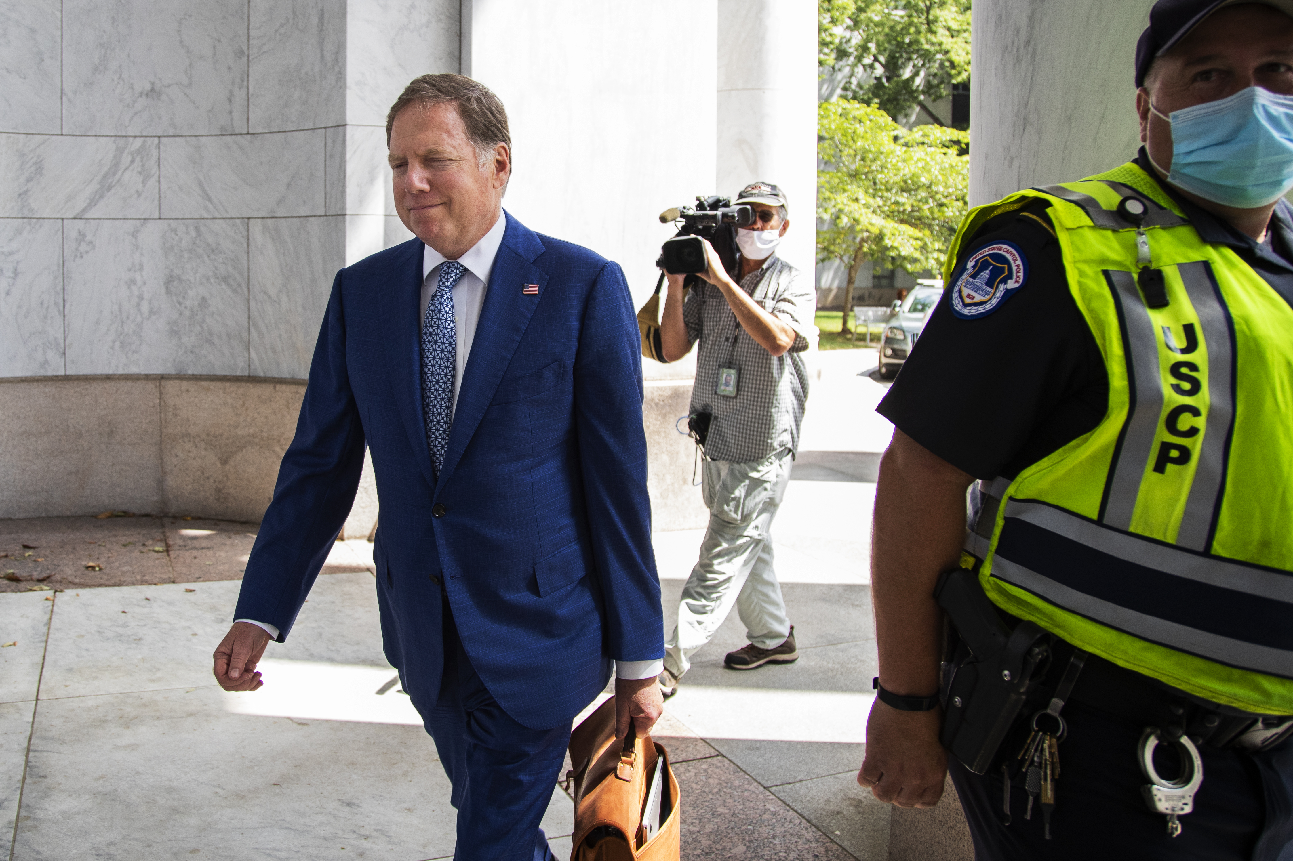 Geoffrey Berman, former federal prosecutor for the Southern District of New York, arrives for a closed door meeting with House Judiciary Committee, Thursday, July 9, 2020, in Washington. (Manuel Balce Ceneta--AP)