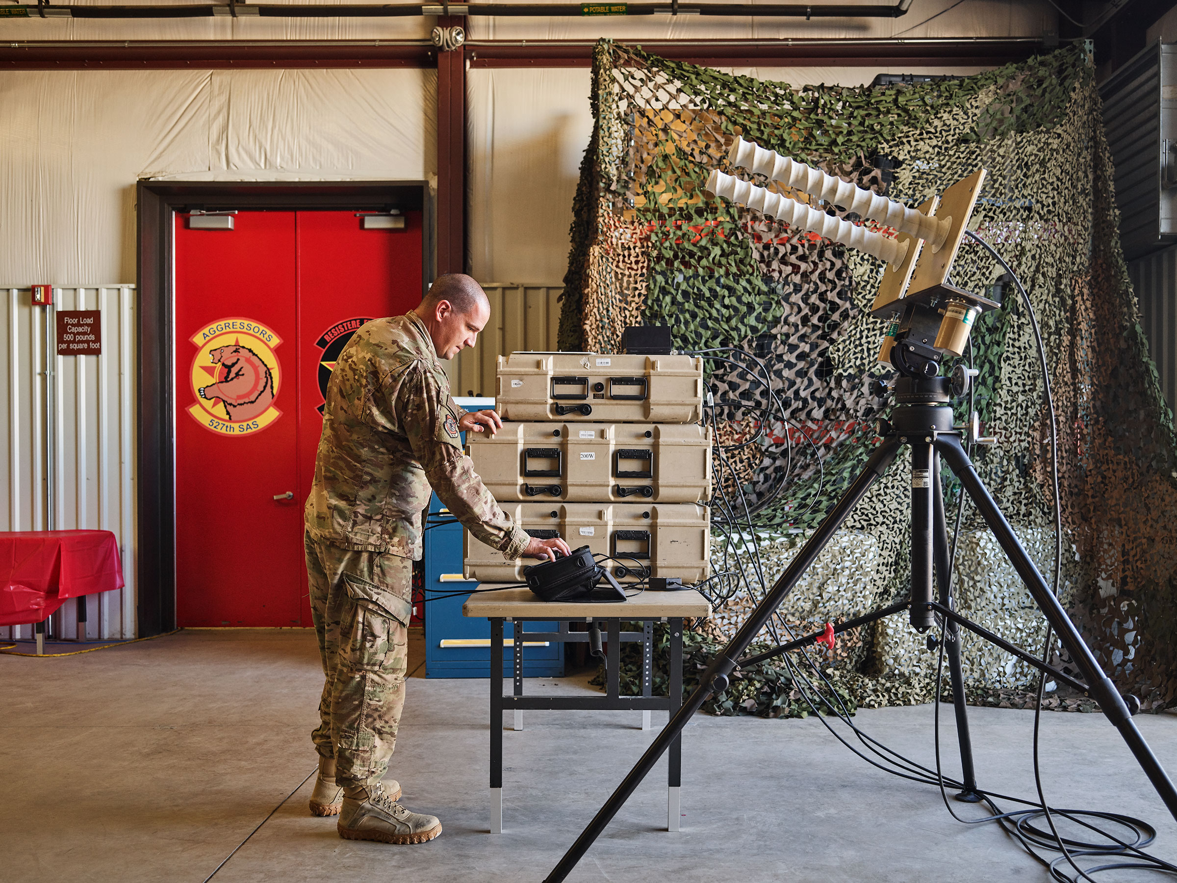 Helical antenna used to scramble adversaries GPS signals in combat. (Spencer Lowell for TIME)