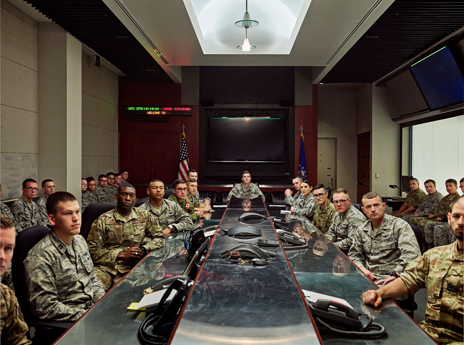 460th Space Wing mission brief at Buckley Air Force Base in Aurora, Colorado. (Spencer Lowell for TIME)