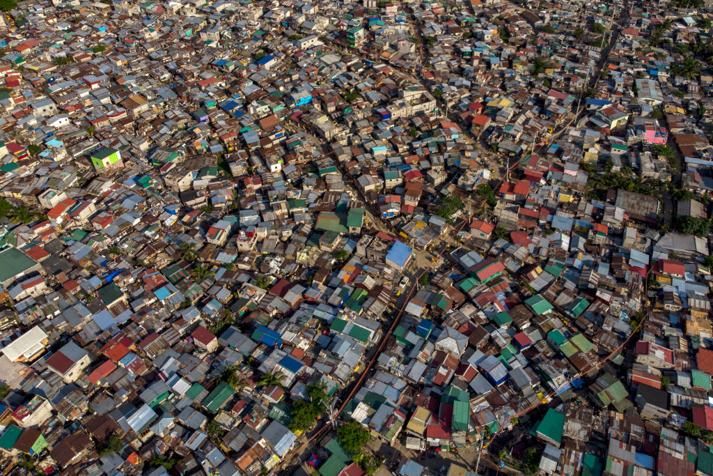 An aerial view of the BASECO Compound, Manila's largest slum area, on April 3, 2020 in Manila, Philippines. (Ezra Acayan/Getty Images)