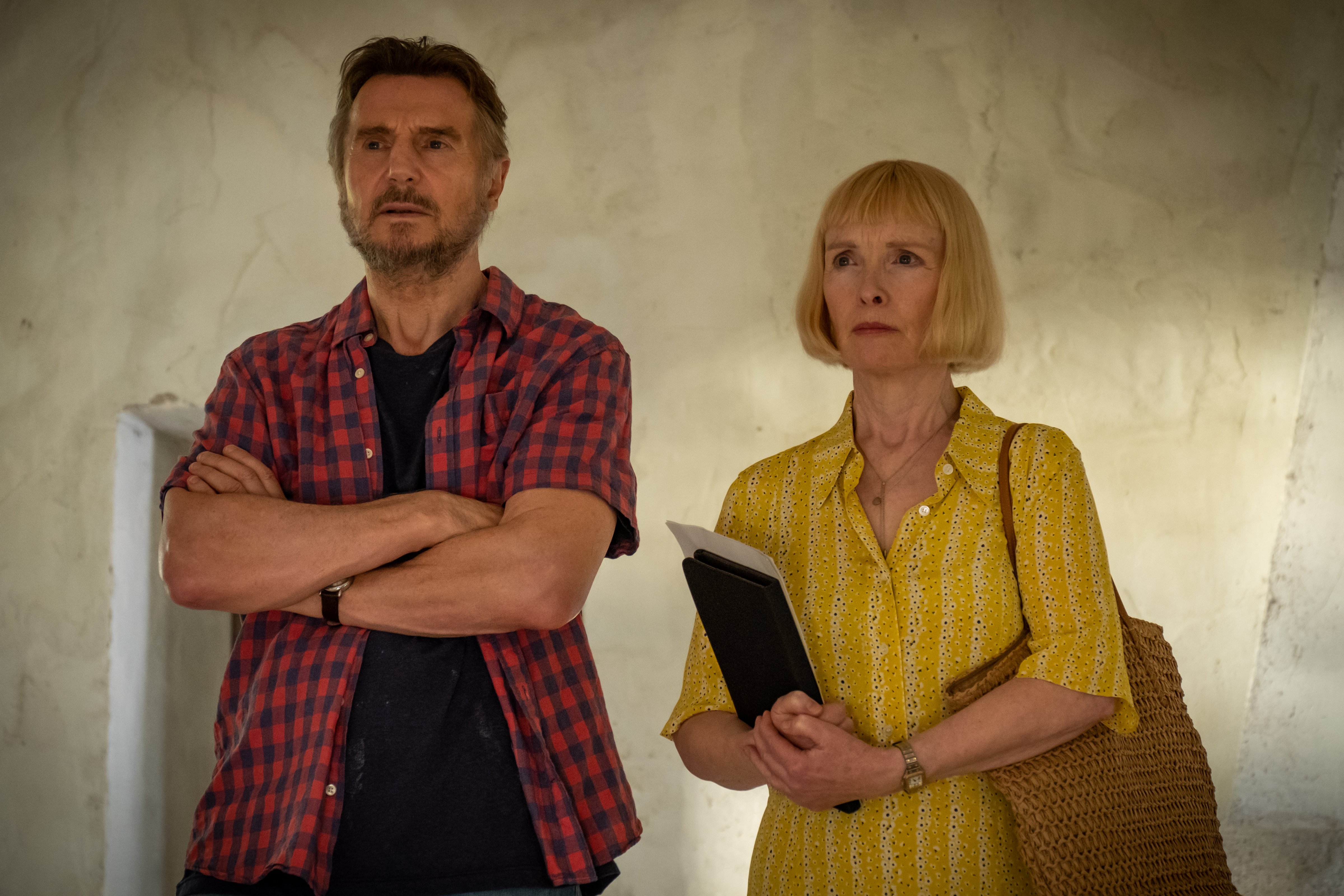 Liam Neeson and Lindsay Duncan in 'Made in Italy' (IFC Films)