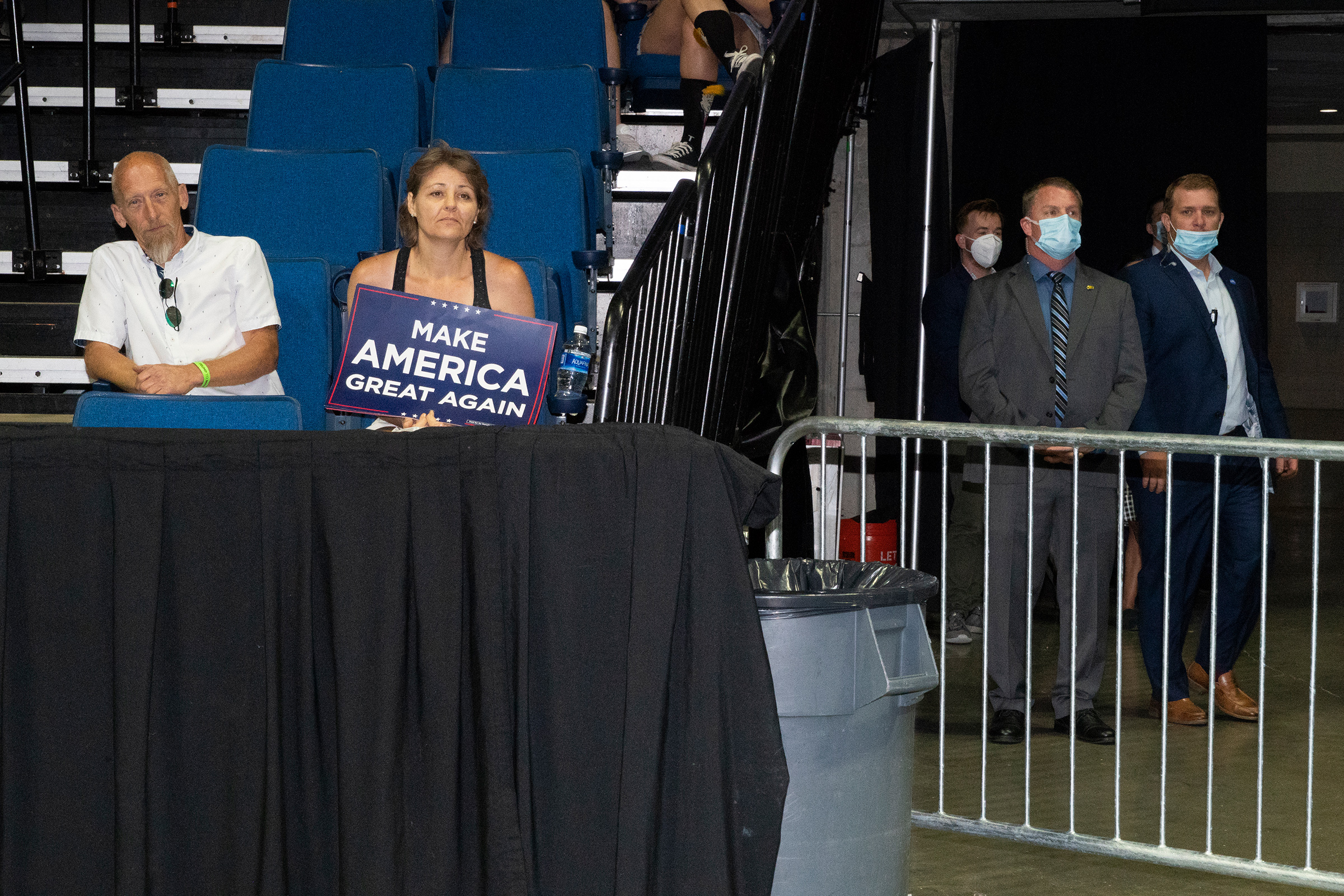 Trump supporters at his rally in Tulsa, Okla., on June 20