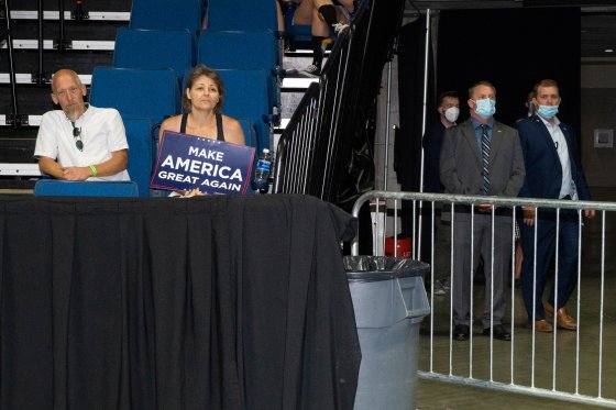 Trump supporters at his rally in Tulsa, Okla., on JuneÂ 20