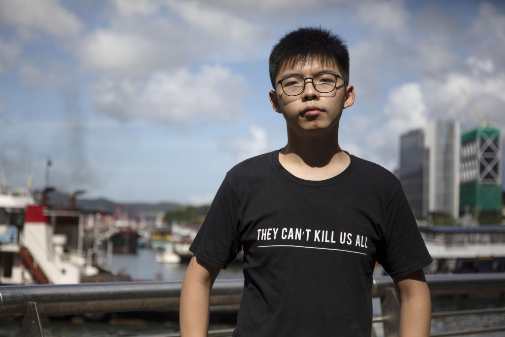 Activist Joshua Wong poses for a photograph in Hong Kong on July 6, 2020. (Paul Yeung—Bloomberg/Getty Images)