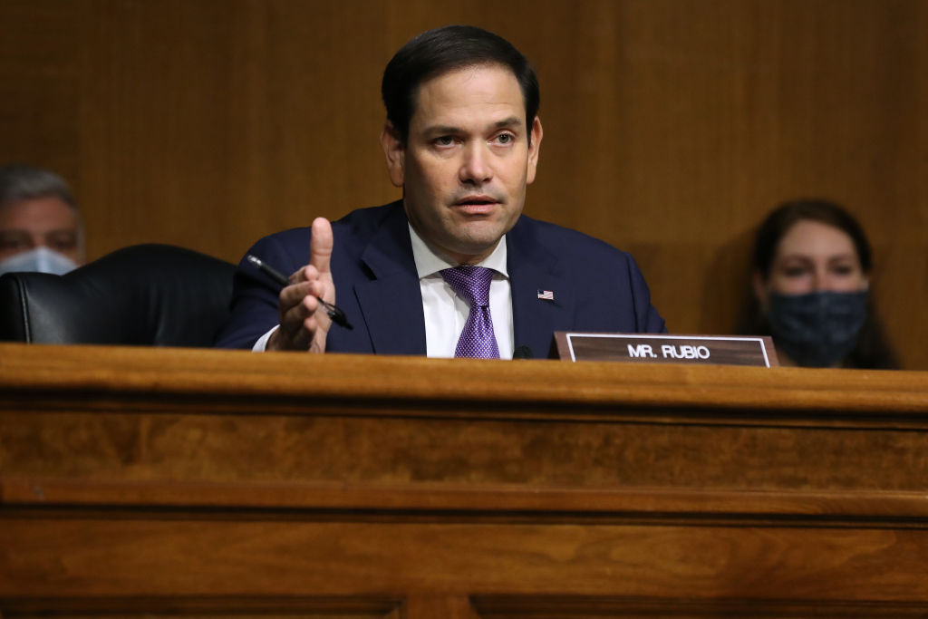 Senate Foreign Relations Committee member Sen. Marco Rubio questions witnesses during a hearing in the Dirksen Senate Office Building on Capitol Hill Aug. 4, 2020 in Washington, D.C. (Chip Somodevilla—Getty Images)