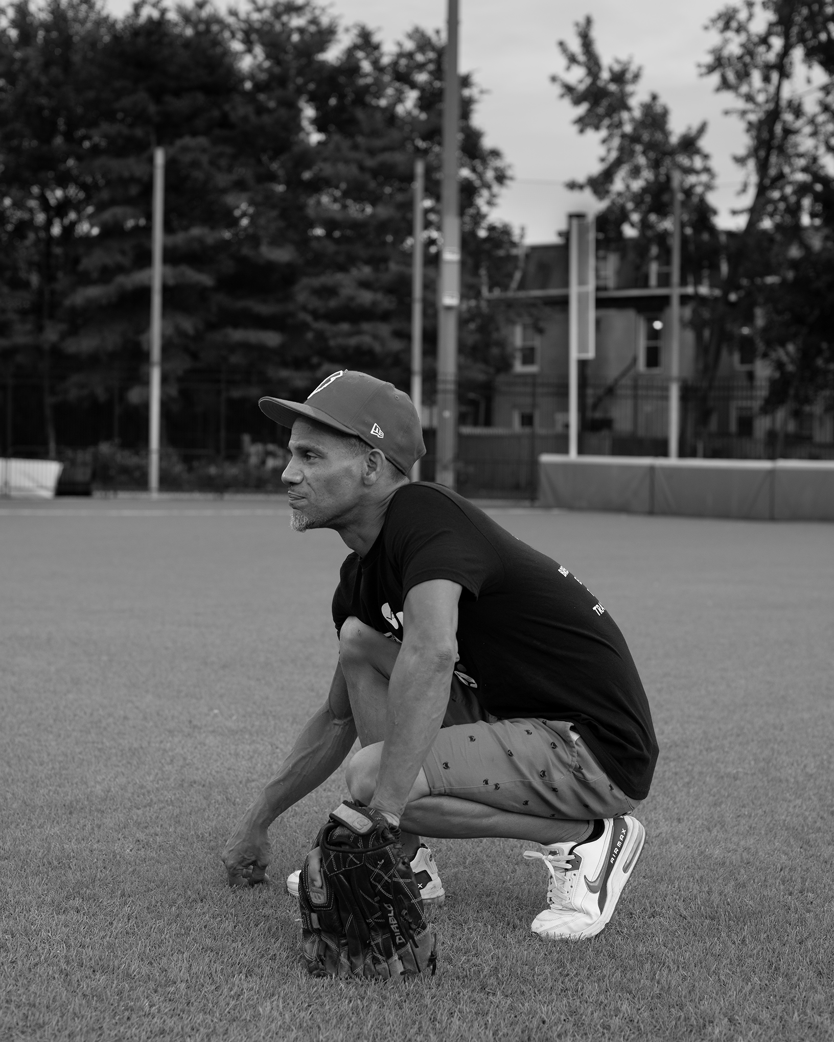 Bryan Morton, on July 16, coaching a team for the Little League he started in Camden in 2011, says his city’s relaunched police department has done a good job of establishing partnerships with residents. (Widline Cadet for TIME)