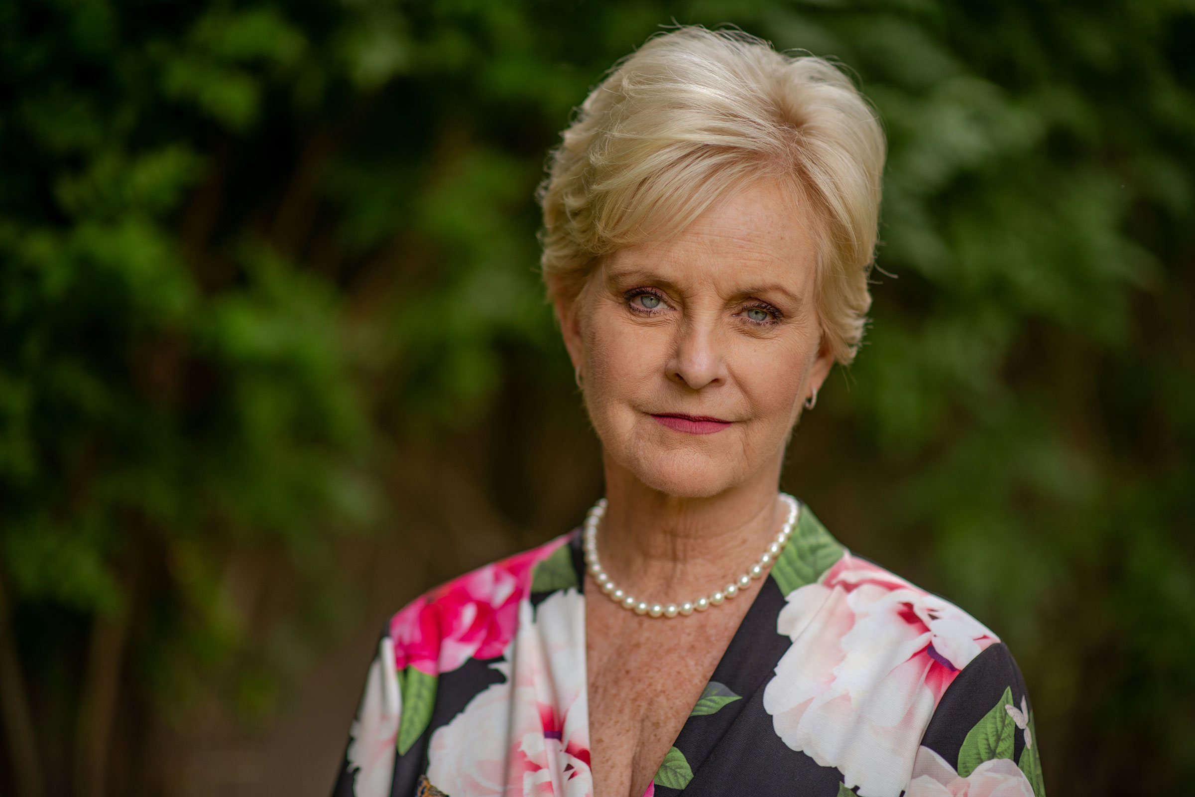 Cindy McCain poses for a portrait at her home in Phoenix, Ariz. on April 29, 2019. (Dominic Valente—The Washington Post/ Getty Images)